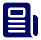 Blue icon of a press release document with text lines and a folded corner.