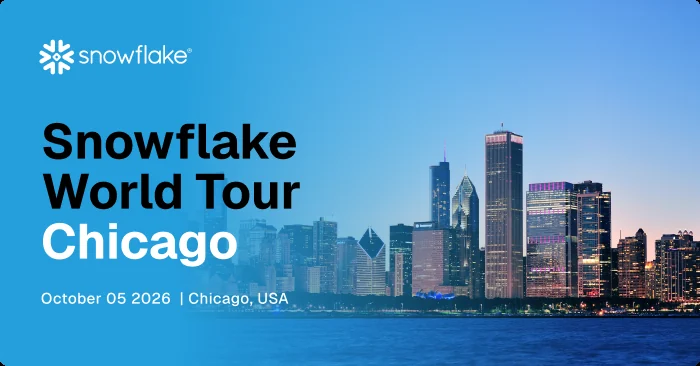 Snowflake World Tour Chicago, October 05 2026