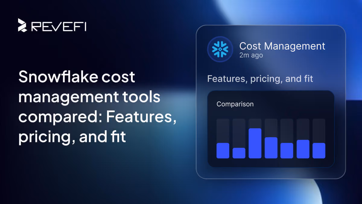Snowflake cost management tools compared: Features, pricing, and fit
