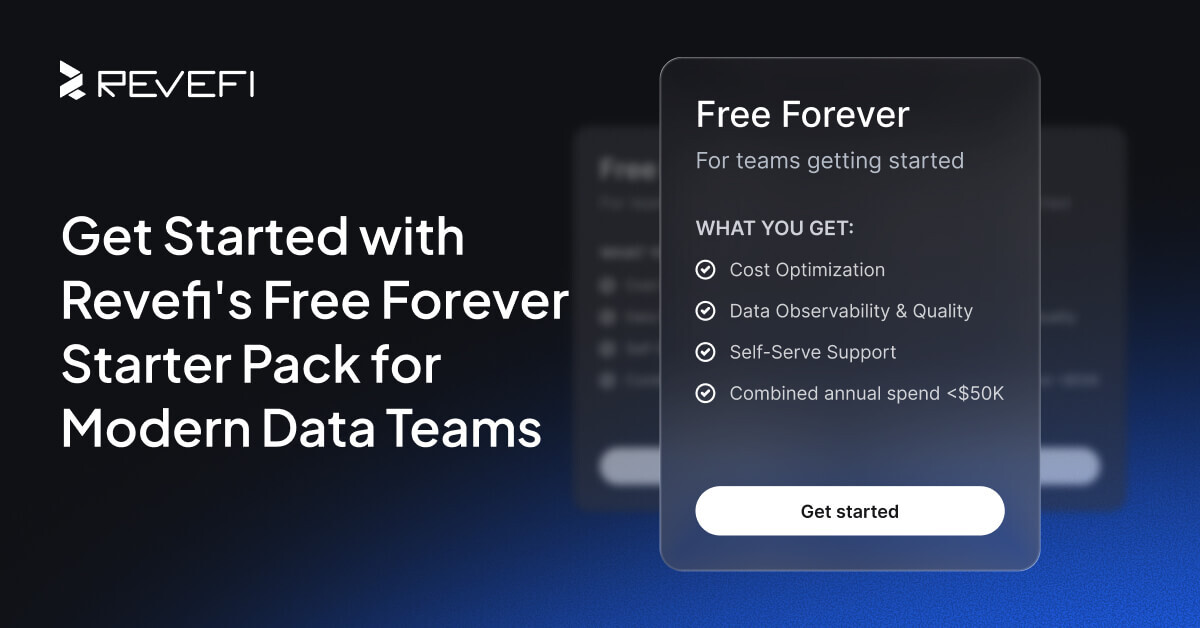 Get Started with Revefi's Free Forever Starter Pack for Modern Data Teams