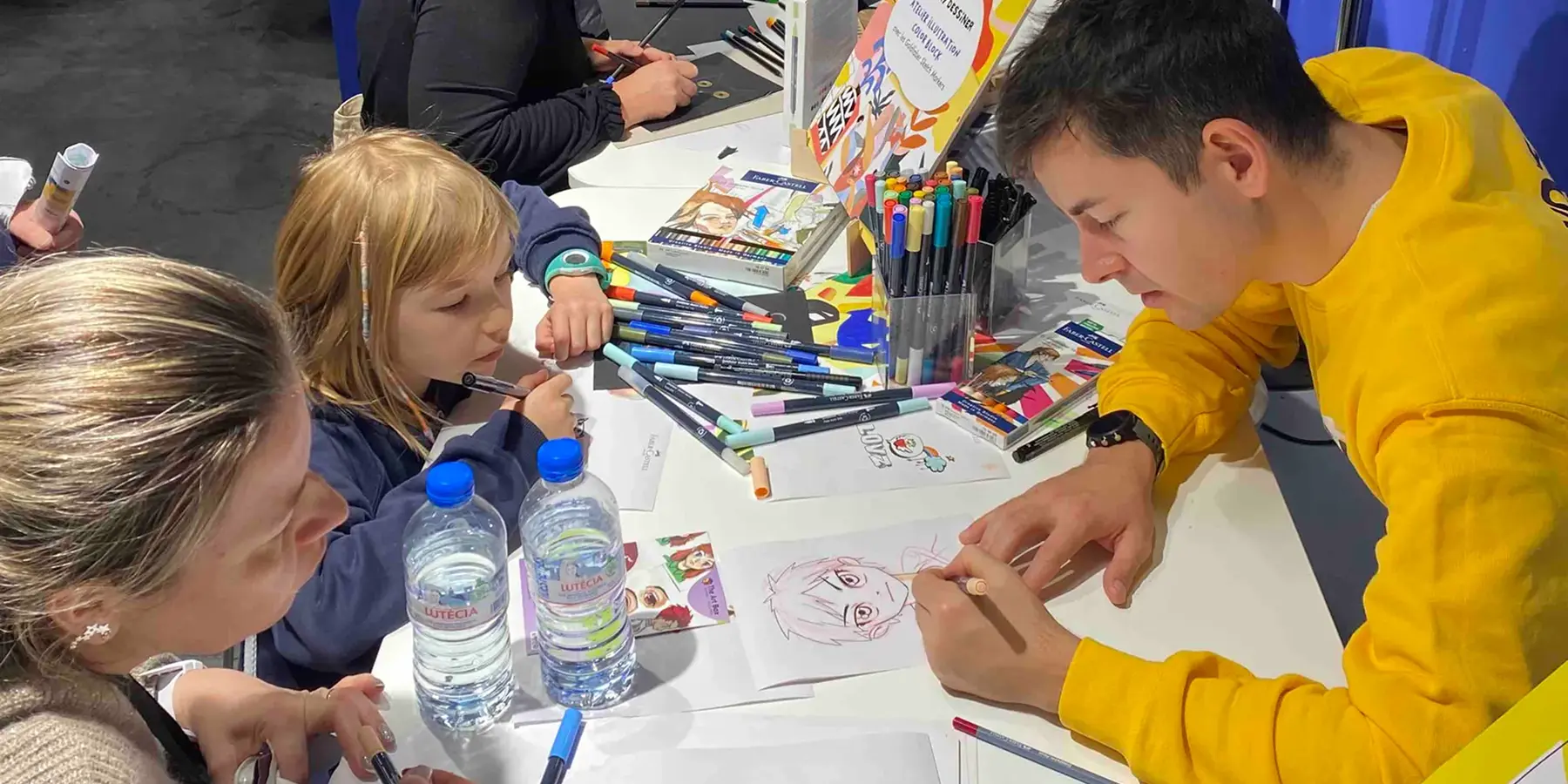 Stand interactif de dessin Faber-Castell au Salon Création & Savoir-Faire 2024