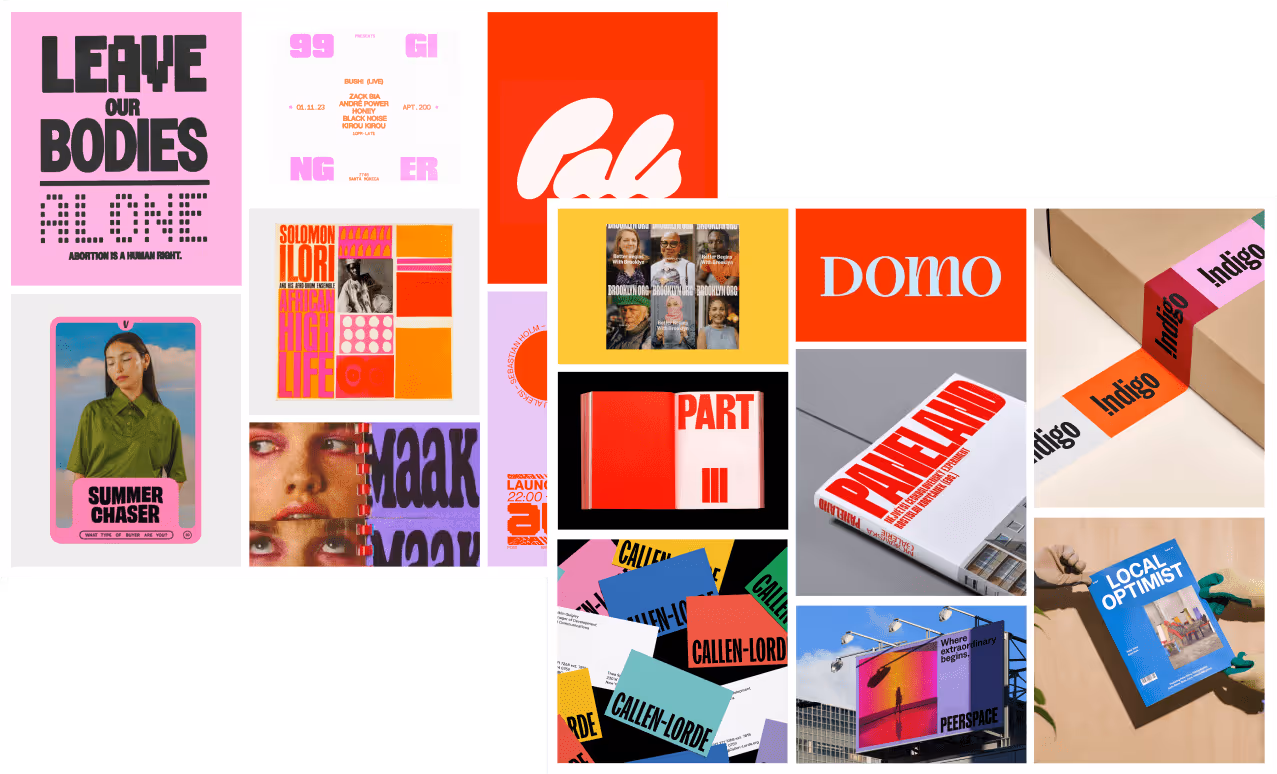 Two moodboards for the brand Connect.