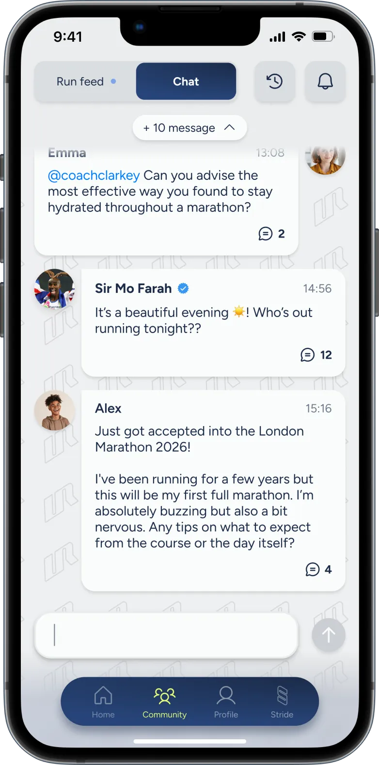 URUNN App community chat