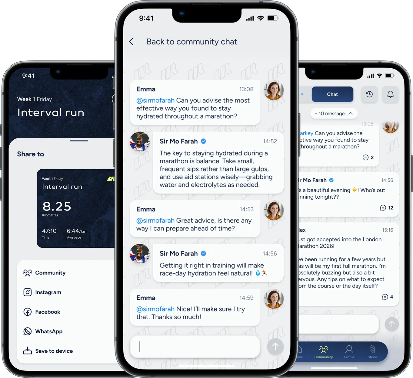 URUNN App screens