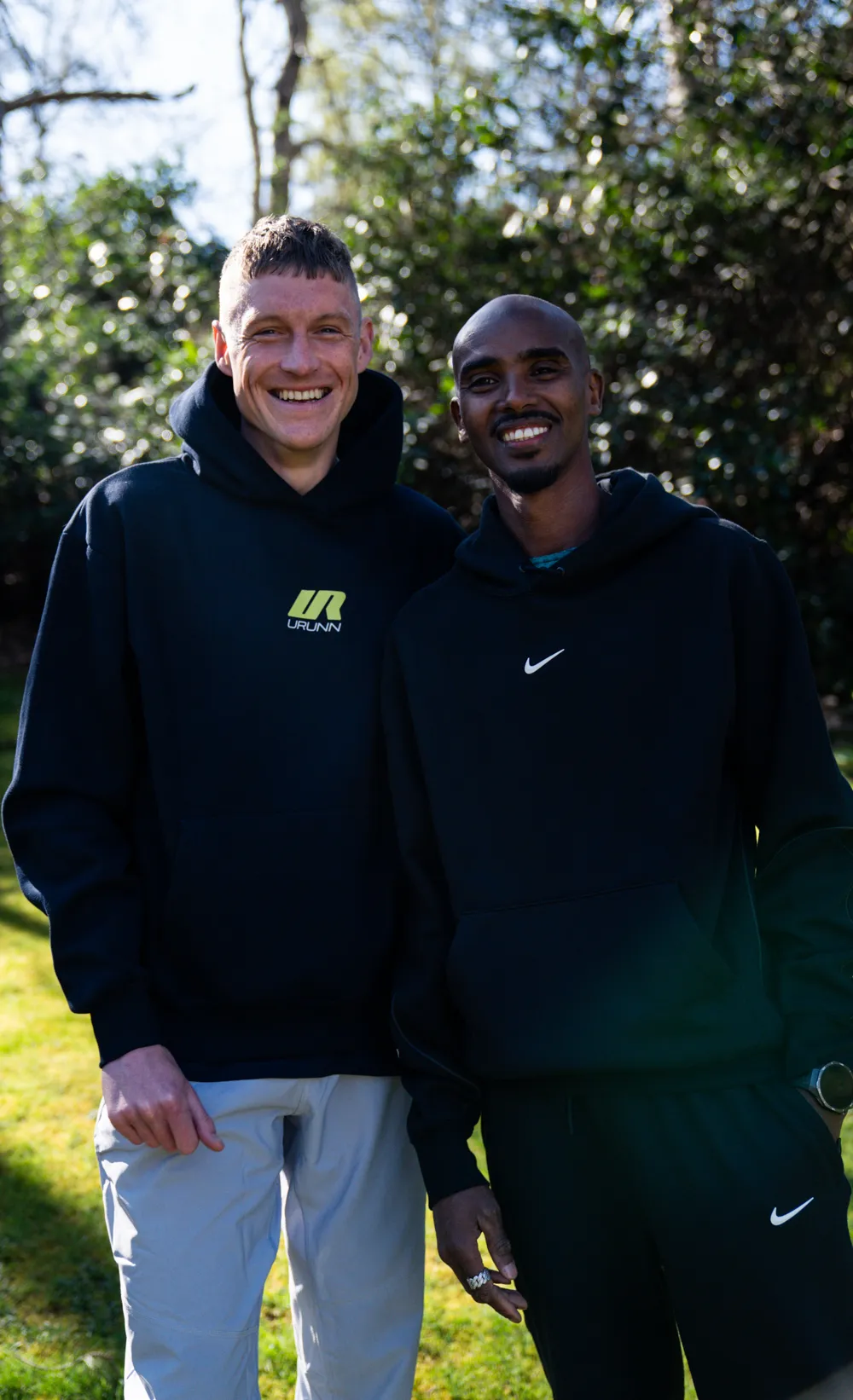 URUNN Co-Founders (L-R) Adam Clarke & Sir Mo Farah