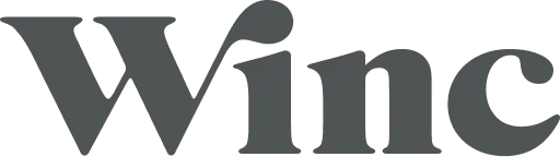WINC wordmark logo in bold serif font.