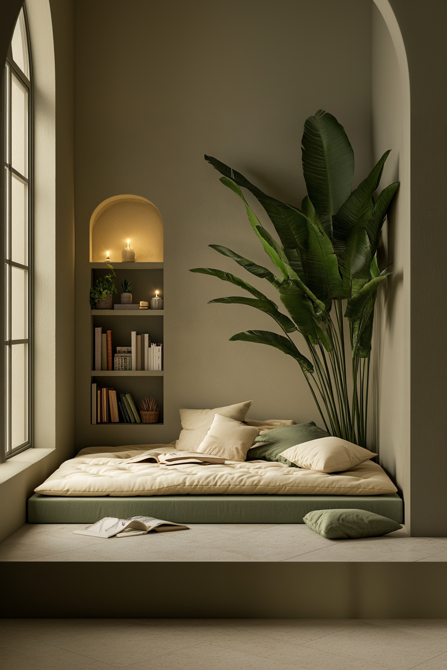 Image d'un coin lecture relaxant