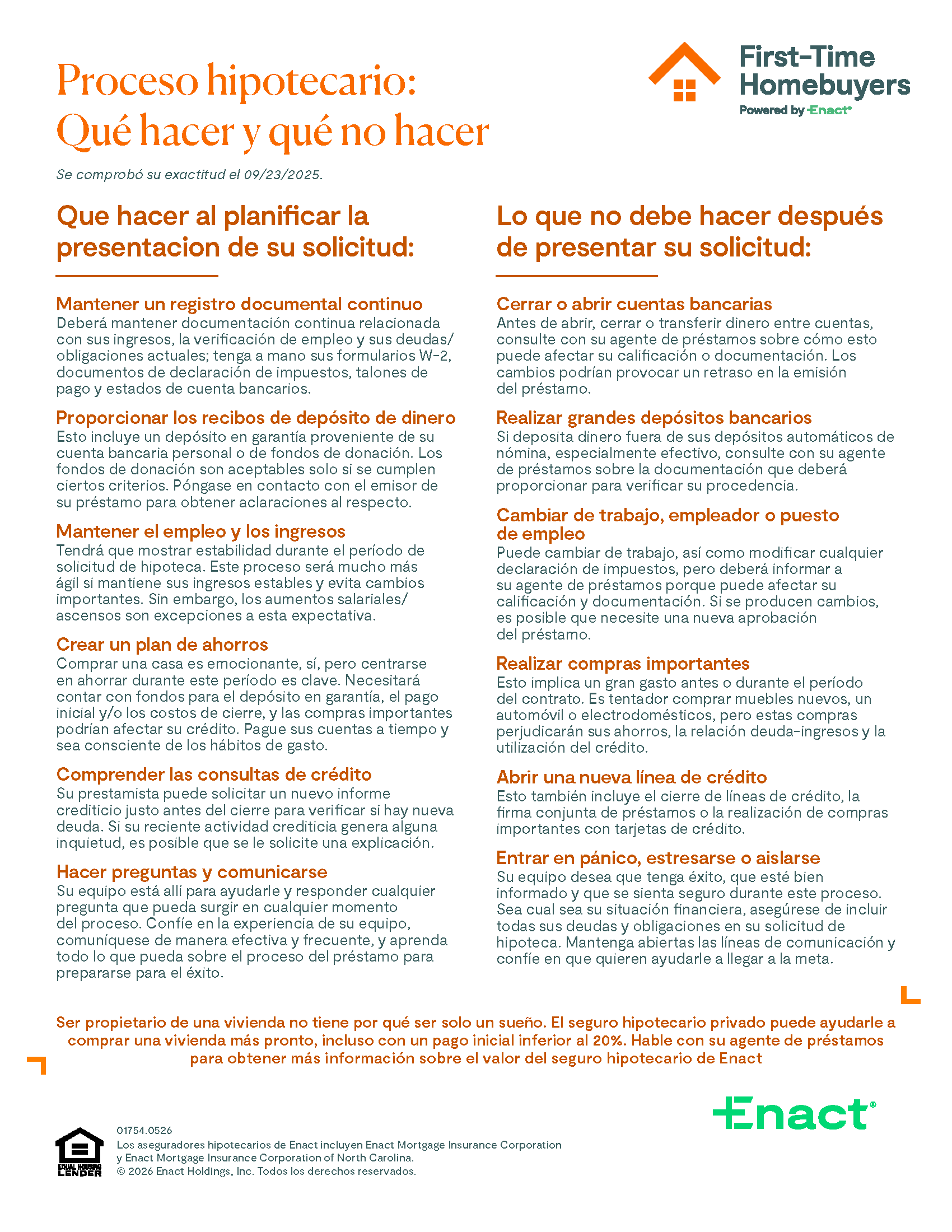 Proceso hipotecario: Qué hacer y qué no hacer
