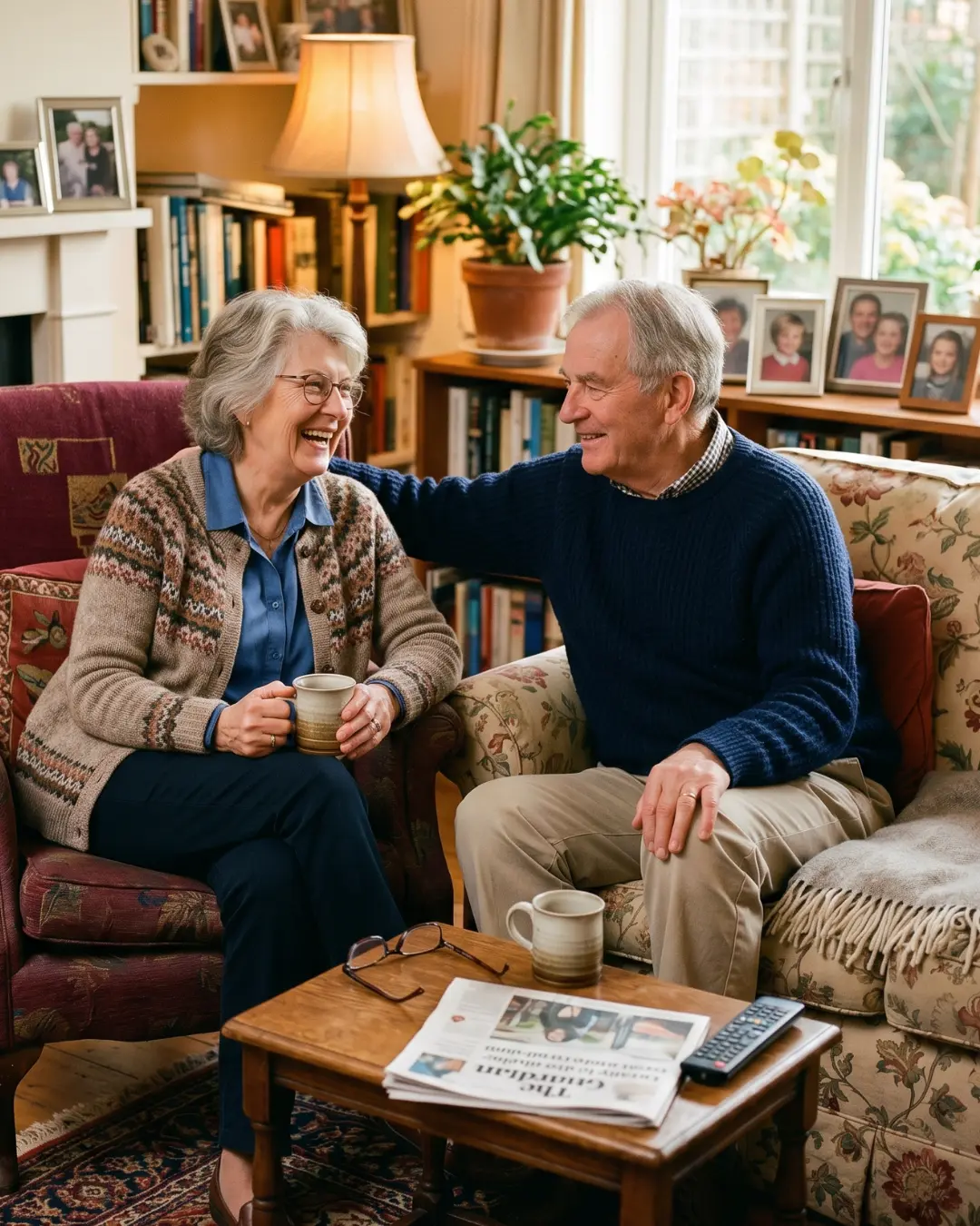 Retired couple relaxing in their home — Sell2Rent