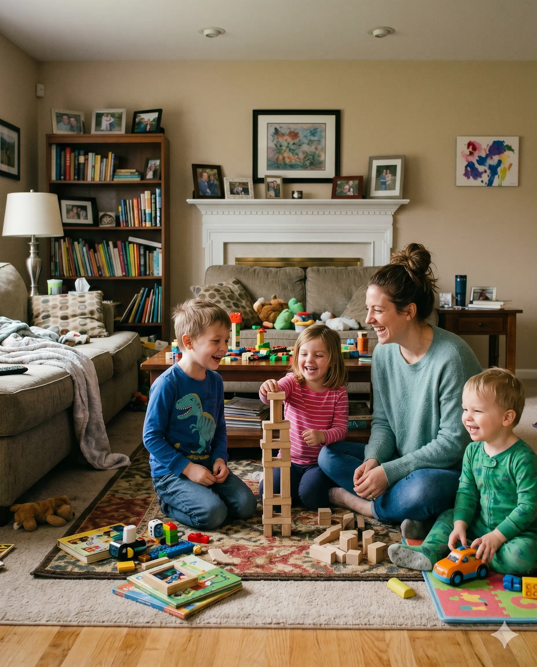 Mother and children staying in their family home during divorce with Sell2Rent