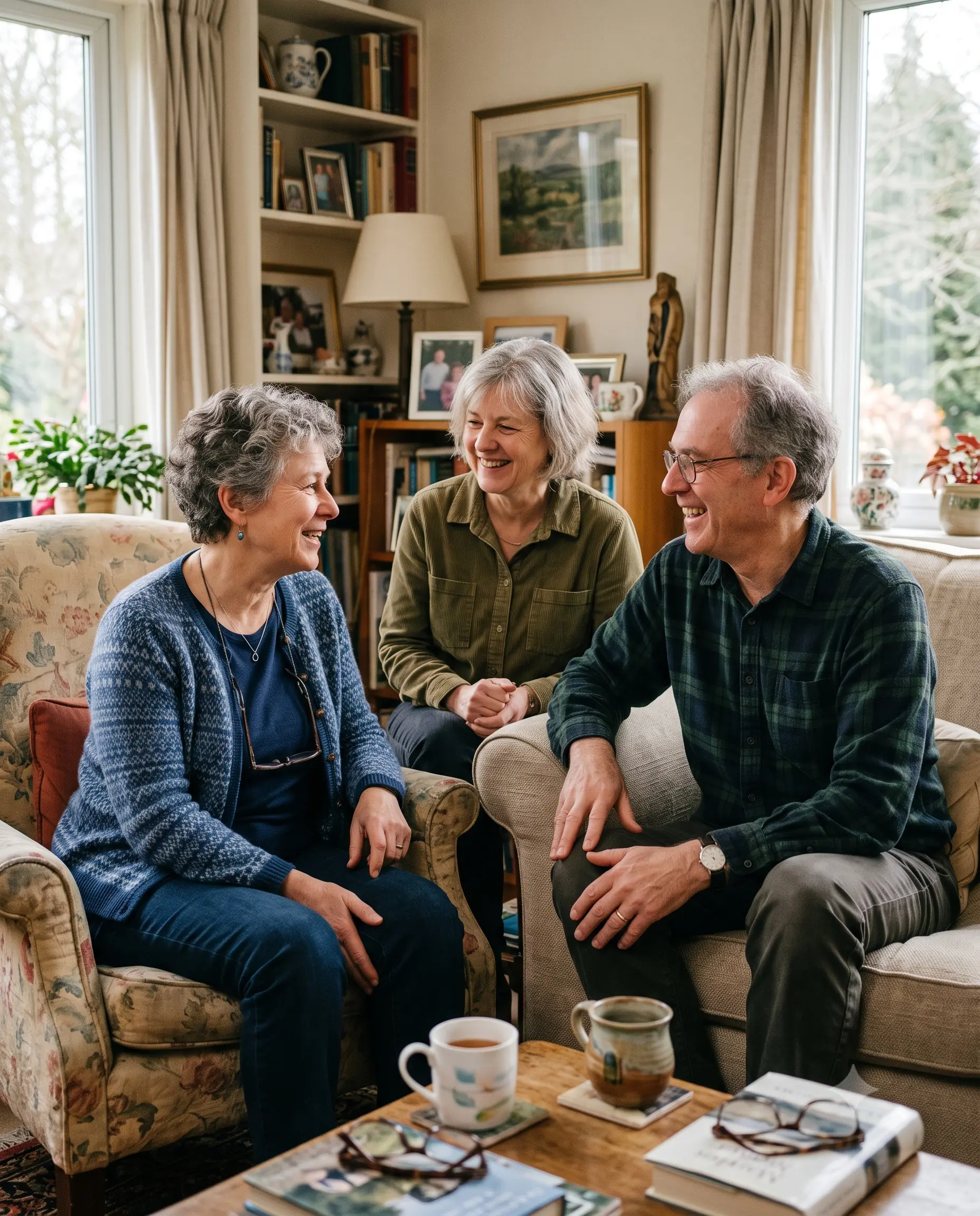 Siblings discussing an inherited home