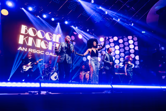 Fundraiser party venue with guests