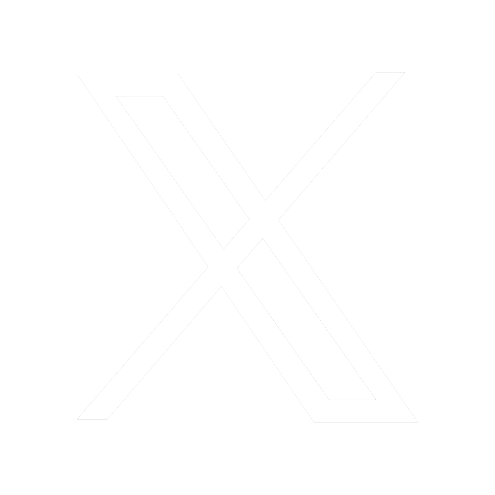 Minimalist stylized white letter X logo on a white background.