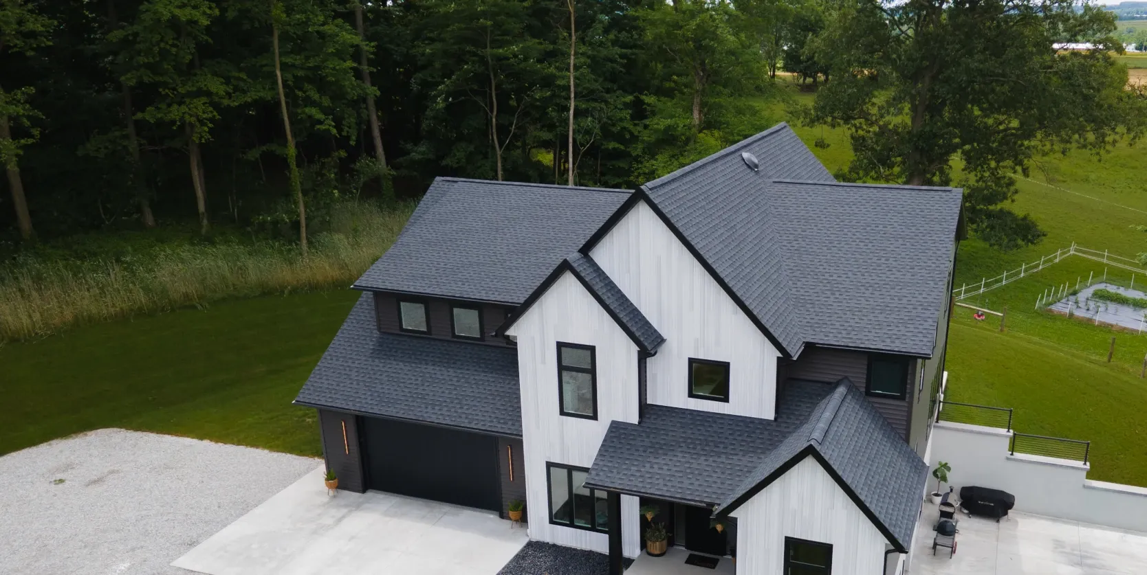 shingle roof protected from nature