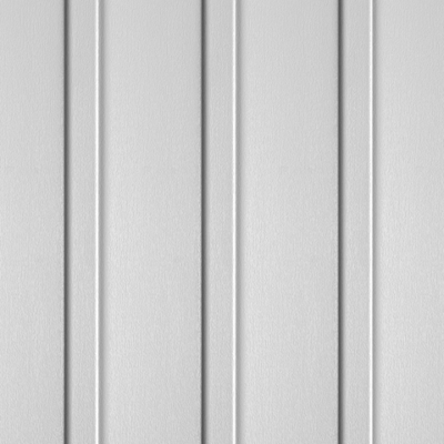 Beige vinyl siding panel with wood grain texture and locking edges.