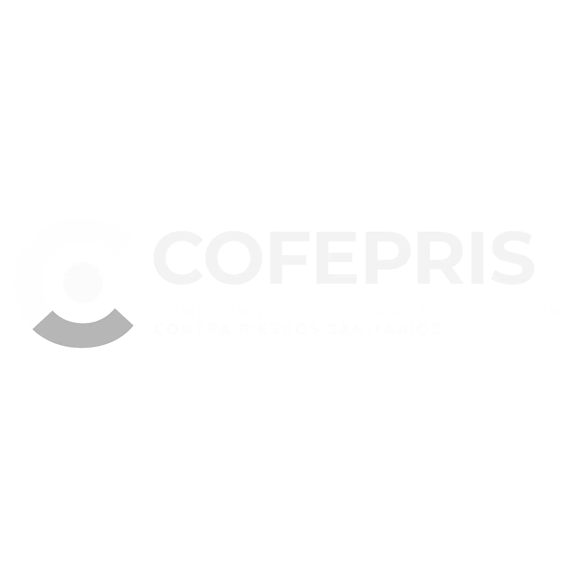 COFEPRIS logo with a circular design and the text 'Comisión Federal para la Protección contra Riesgos Sanitarios'.