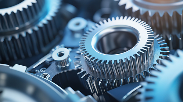 Silver gears showing great detail
