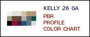 Kelly 26 GA PBR profile color chart