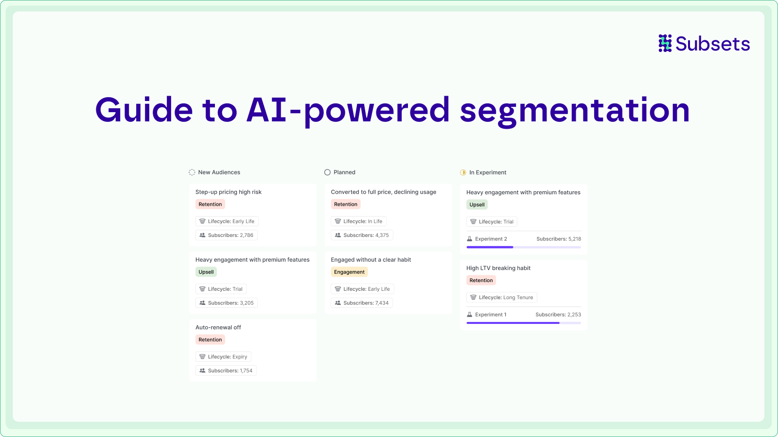 Guide to AI-powered segmentation for subscribers