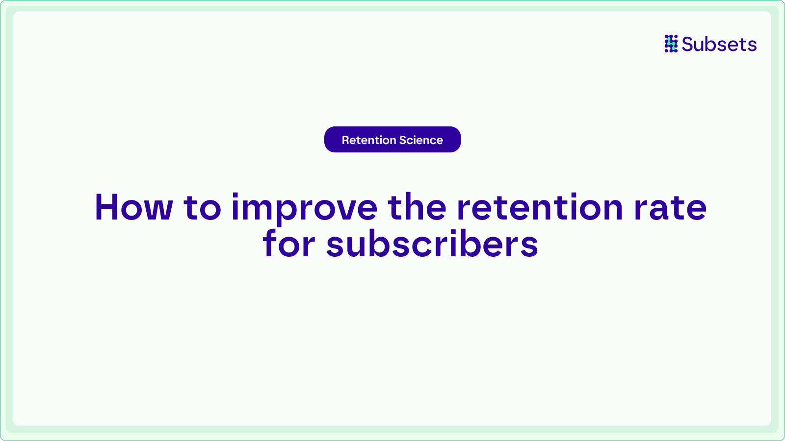 Boost subscriber retention with lifecycle mapping, personalized messaging, structured experiments, and automated journeys that drive growth