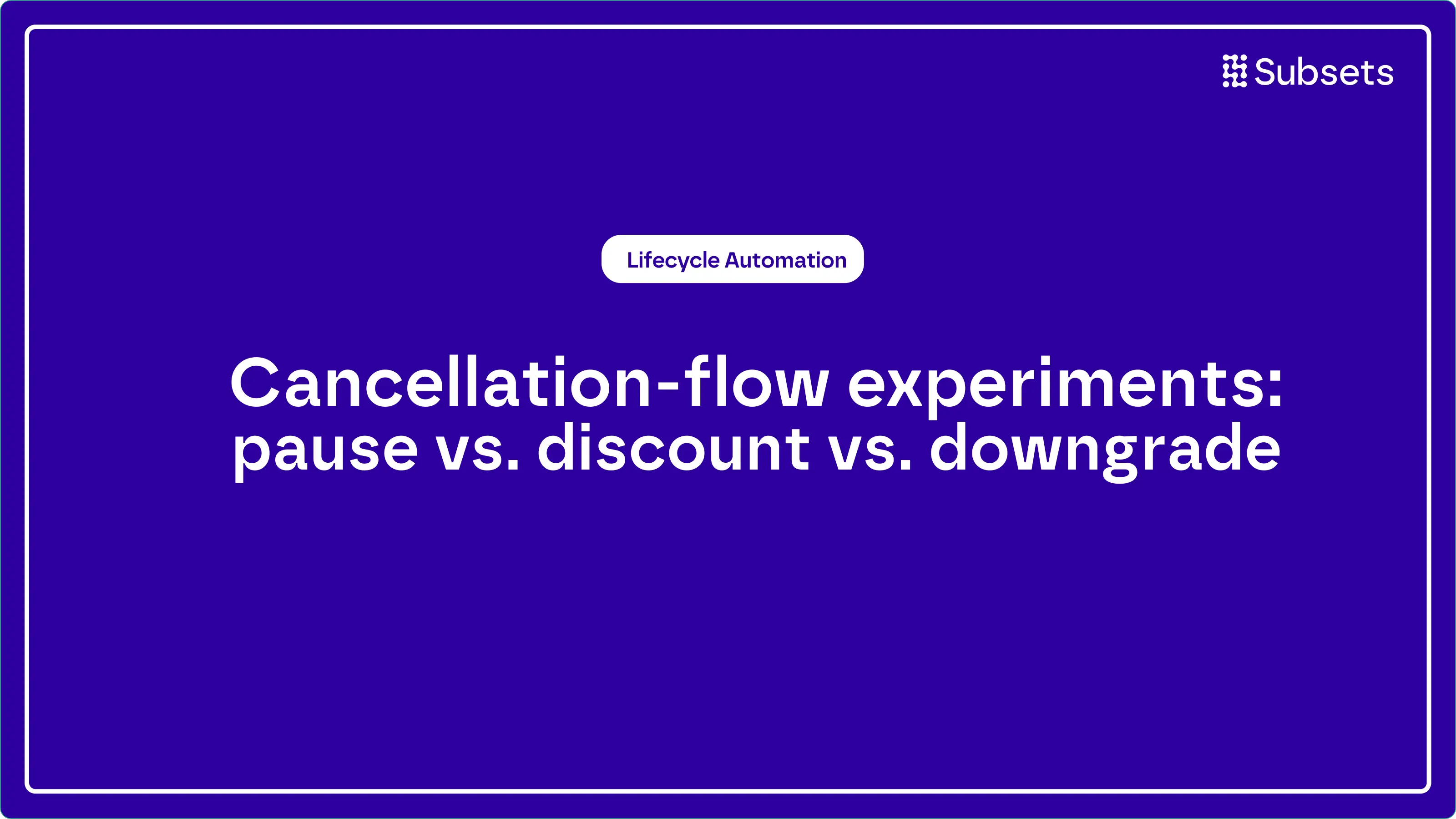 Pause, discount, and downgrade should not be treated as interchangeable levers. A cancellation offer only tells you something useful when it is matched to the reason a subscriber is leaving.