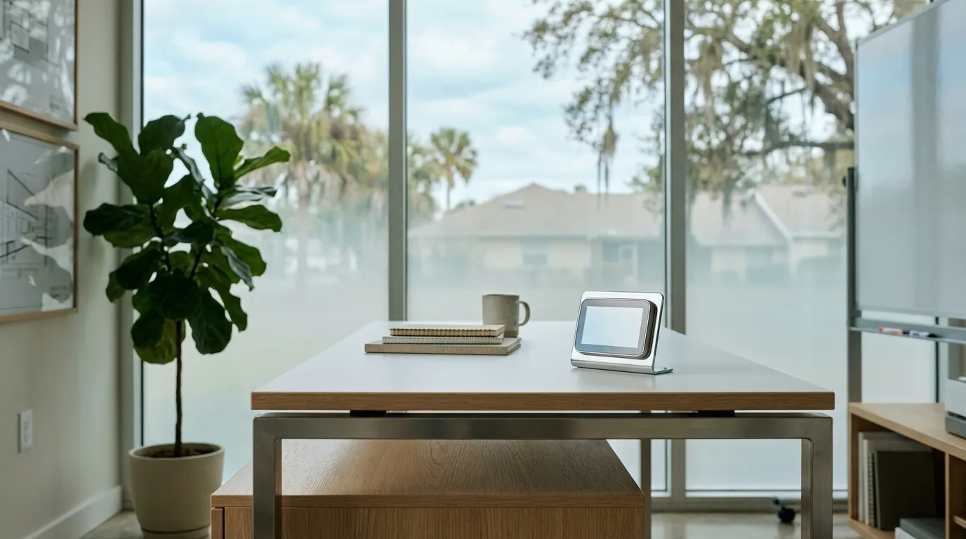 Professional HVAC service office workspace for AC repair PPC in Jacksonville, FL