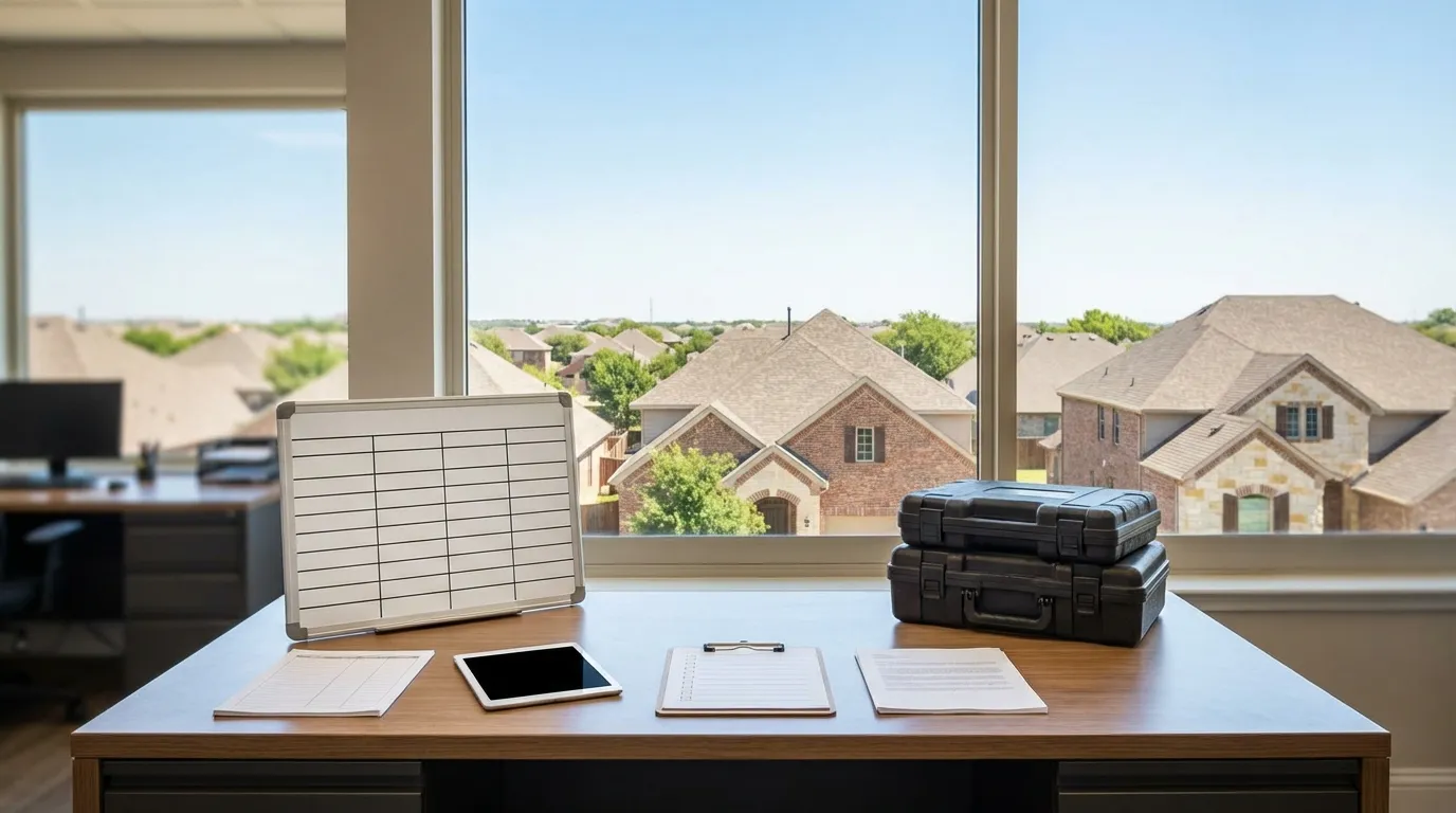 Professional HVAC service office with scheduling tools in Fort Worth, TX