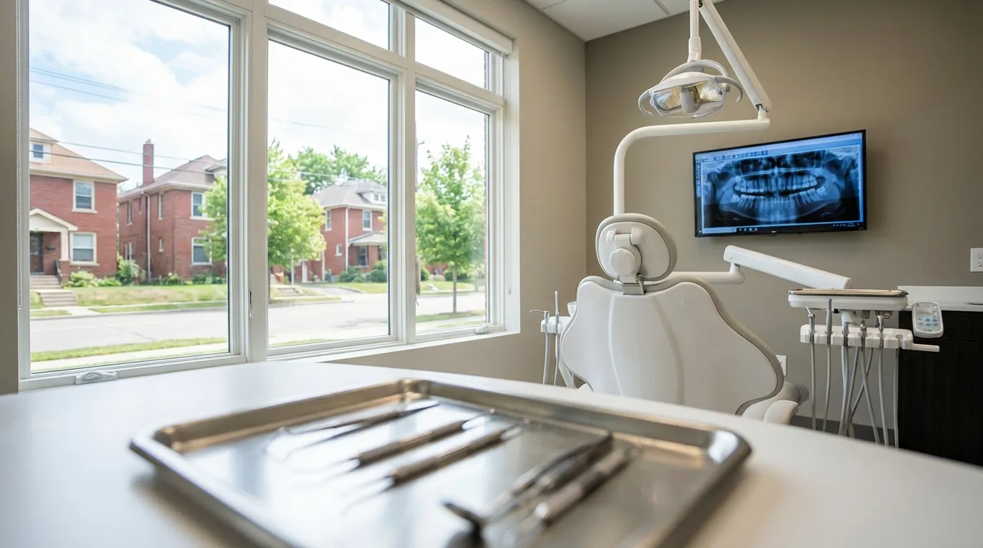 Modern dental practice operatory in Minneapolis with professional equipment and natural light