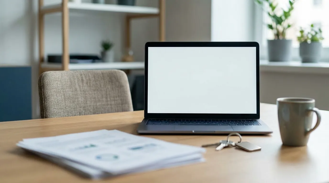 Fan District Victorian rowhouse in Richmond with brick facade and covered porch under warm Virginia fall afternoon light with elm trees