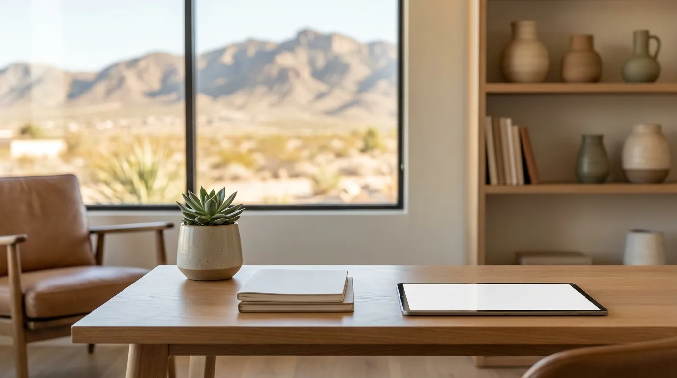 Bilingual urgent care clinic reception area in El Paso, TX with Spanish and English signage and a welcoming waiting room