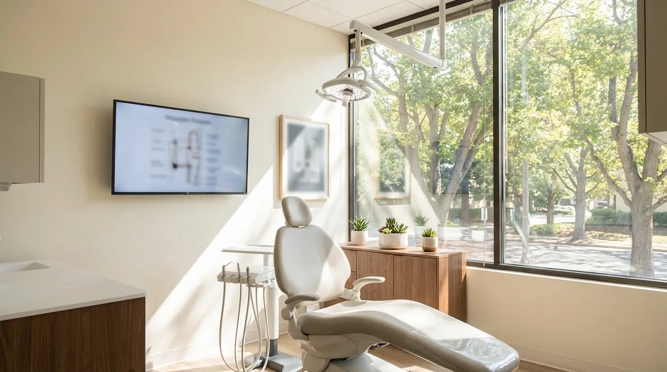 Sacramento dentist reviewing a treatment plan with a patient in a modern dental office in Sacramento, CA