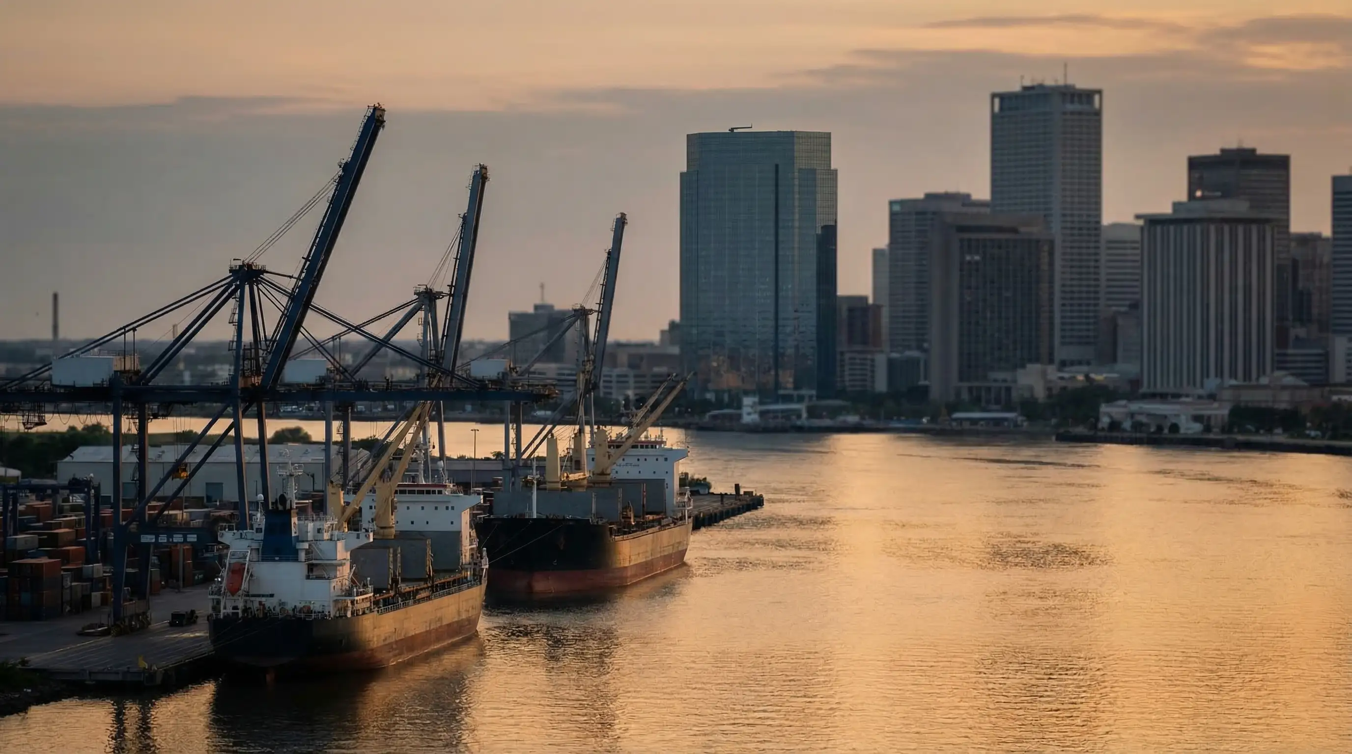 Professional law office overlooking the Mississippi River and Port of New Orleans, legal PPC in New Orleans, LA