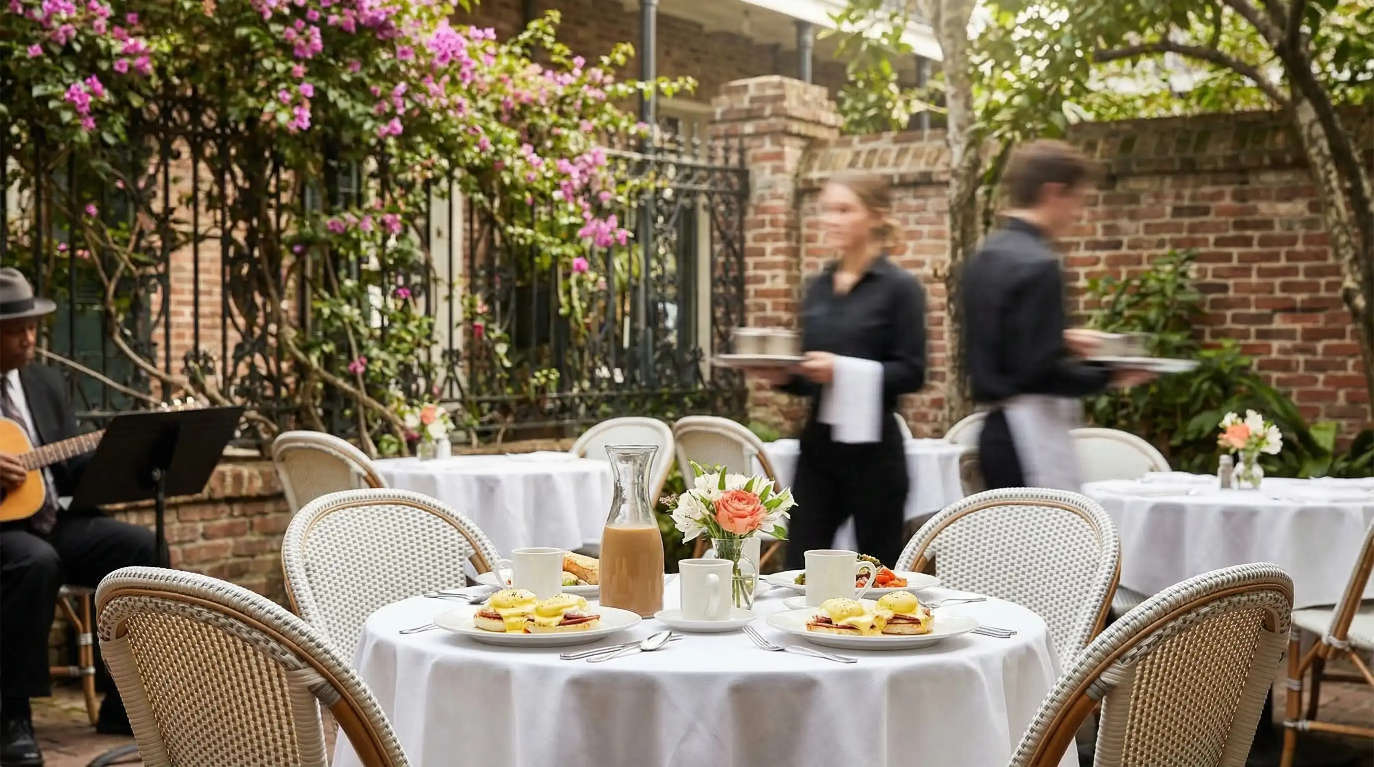 Behind-the-scenes catering prep in a professional New Orleans kitchen with chef in whites arranging a platter of Creole food for a large event, food and beverage PPC New Orleans, LA