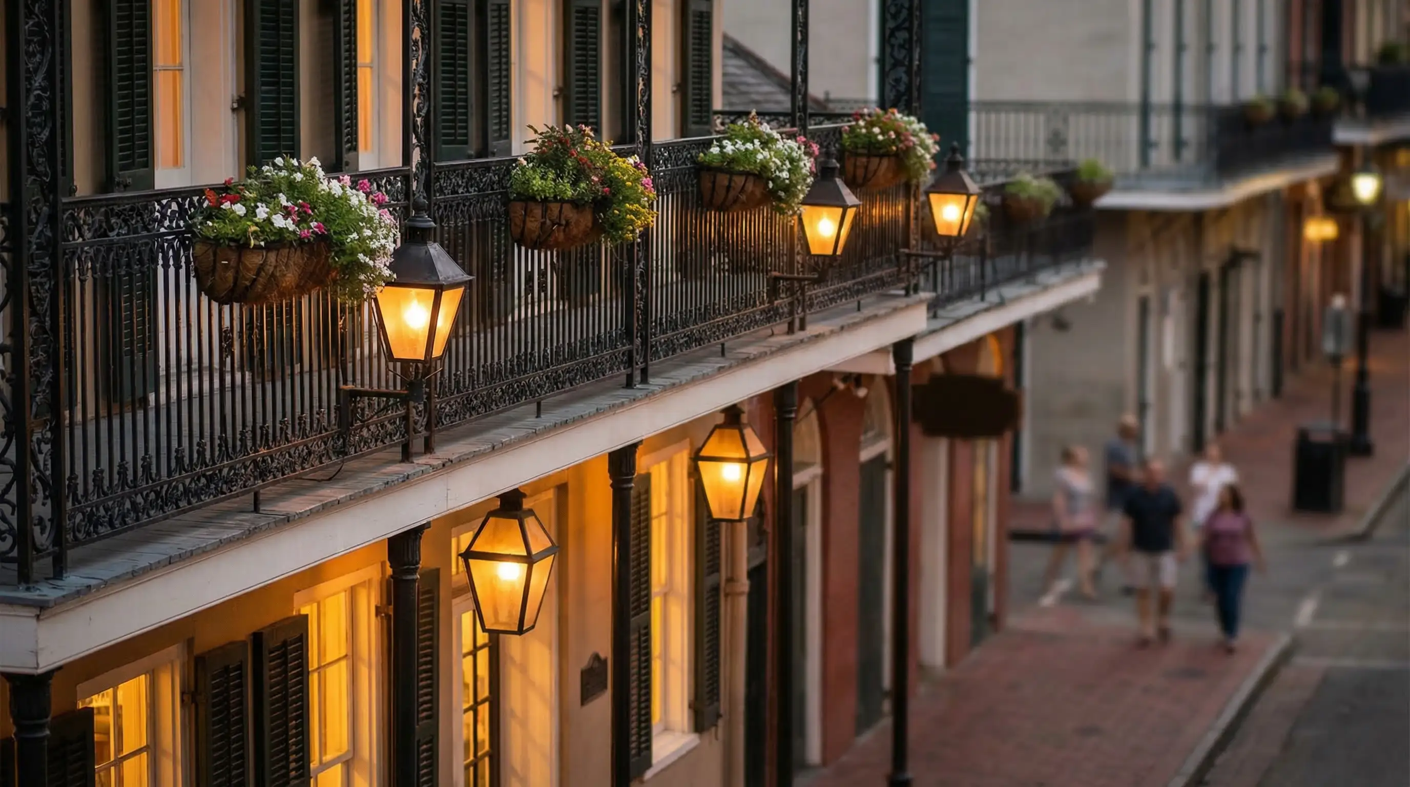 Tour guide leading a small group through a historic New Orleans above-ground cemetery with Spanish moss and afternoon light filtering through oak trees, hospitality PPC New Orleans, LA