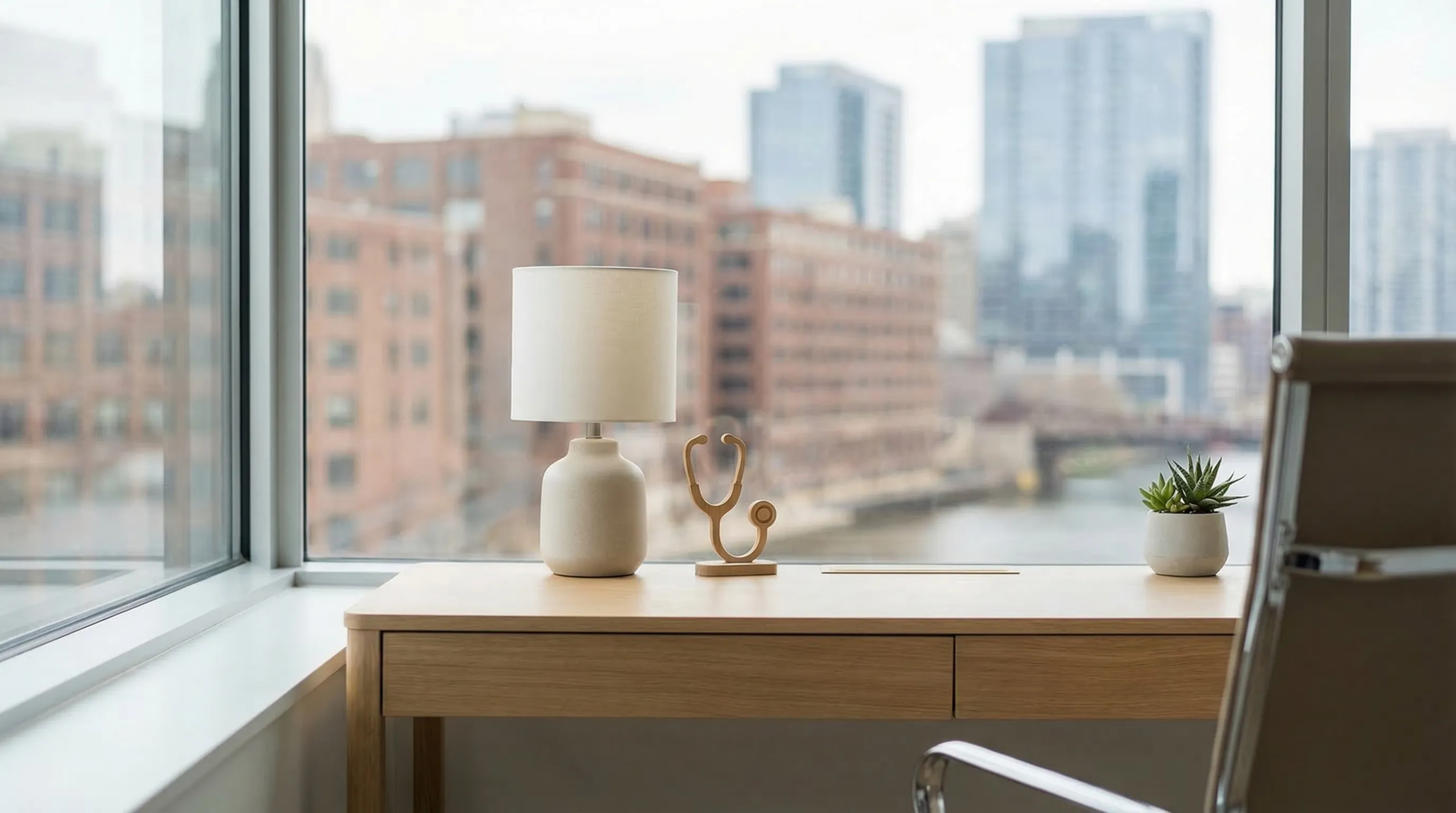 Bright modern dental operatory with ergonomic patient chair and organized instruments in a clean Omaha, NE practice with soft natural light