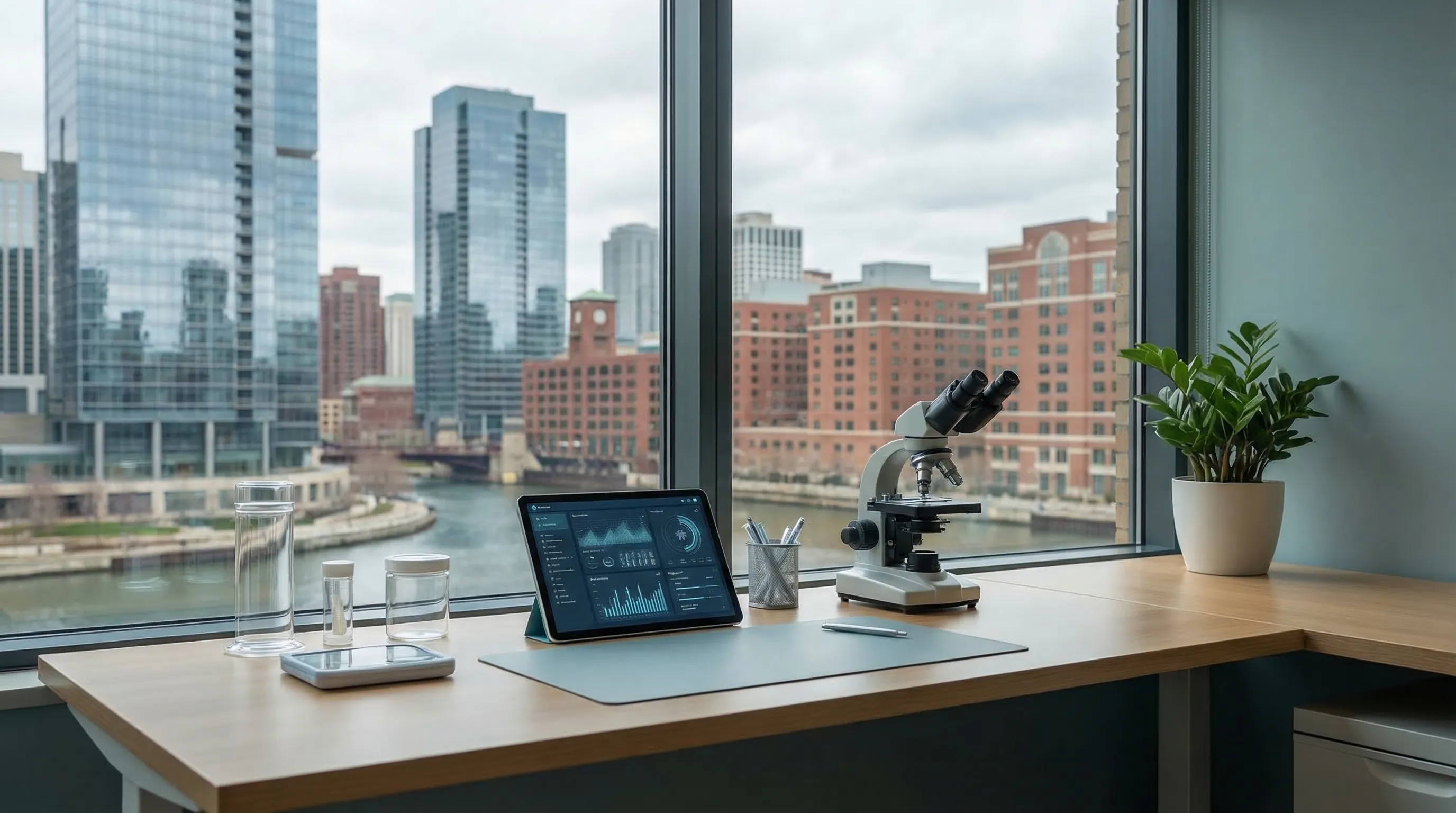 Bright modern dental operatory with ergonomic patient chair and organized instruments in a clean Omaha, NE practice with soft natural light