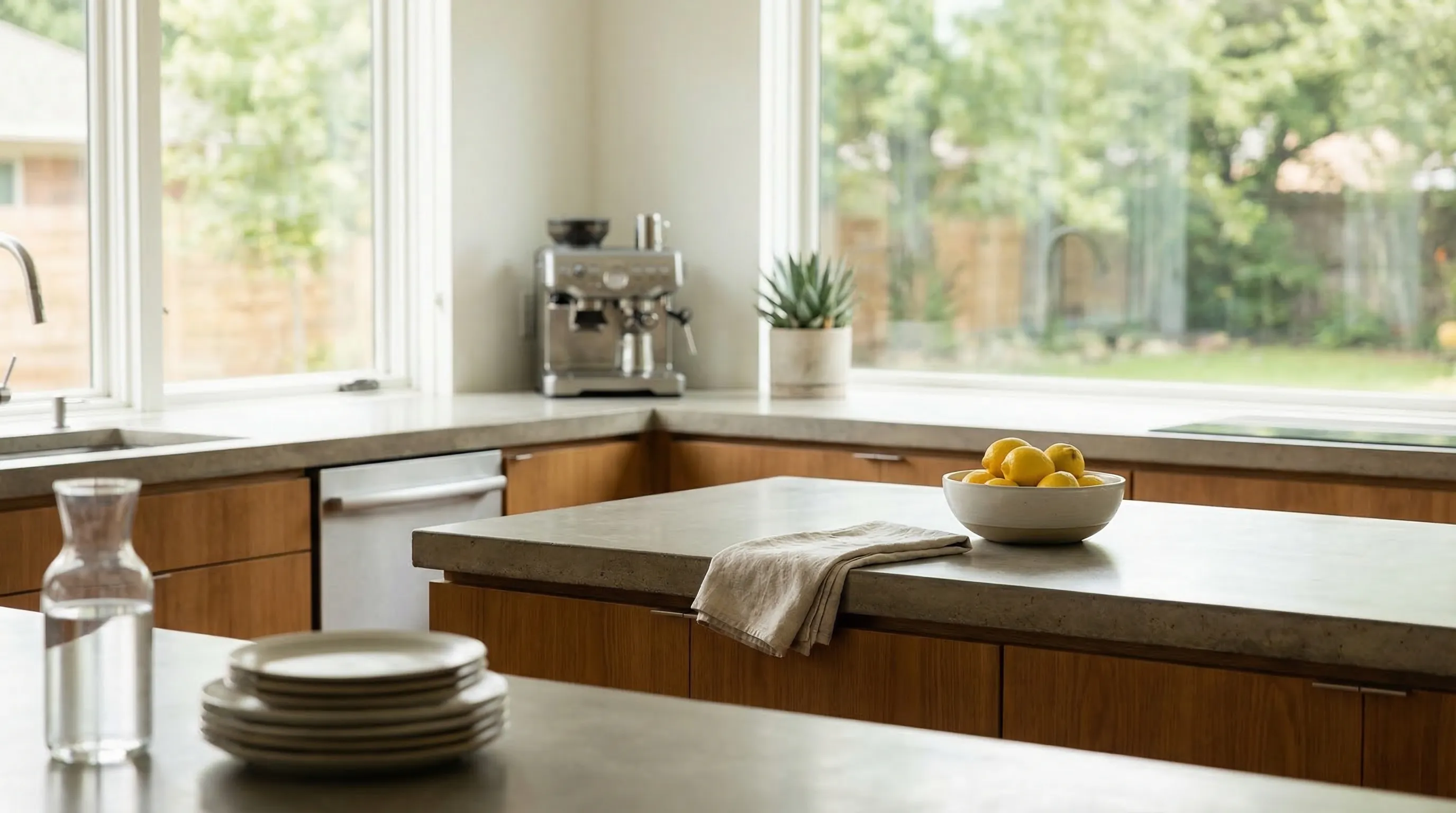 Well-maintained brick home on a tree-lined South Tulsa street with green lawn, blue Oklahoma sky, and a for-sale sign in the front yard