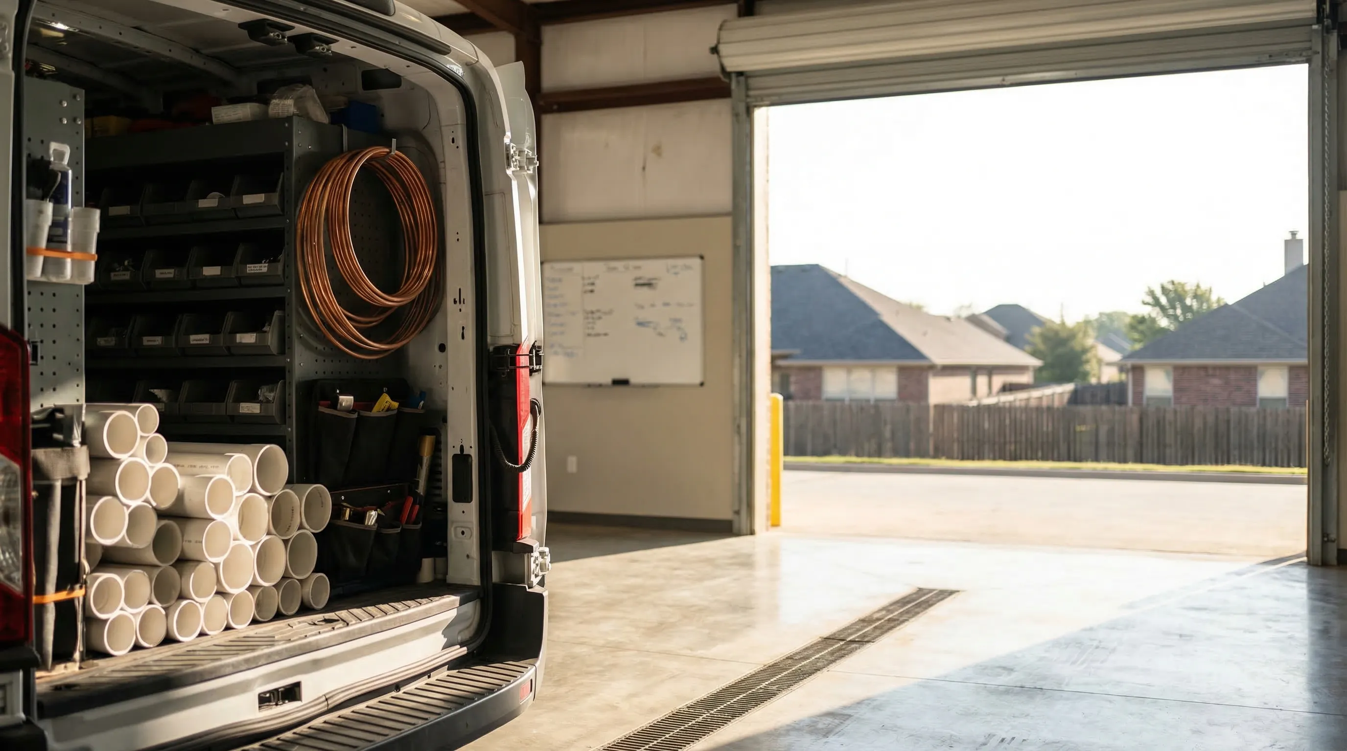 Professional plumber servicing a slab foundation plumbing system in a residential home in Arlington, TX