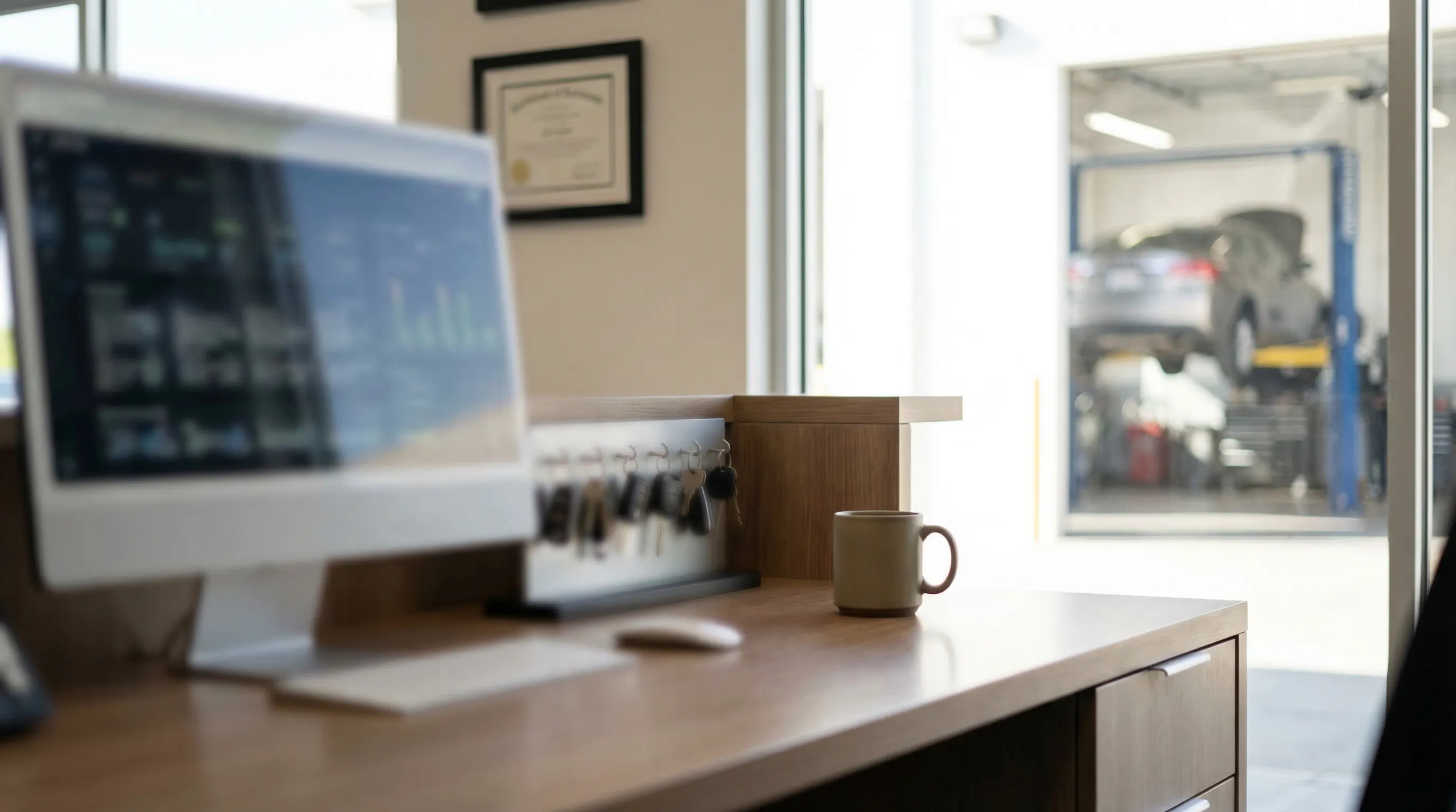 Professional auto repair shop workspace for automotive services in Bakersfield, CA