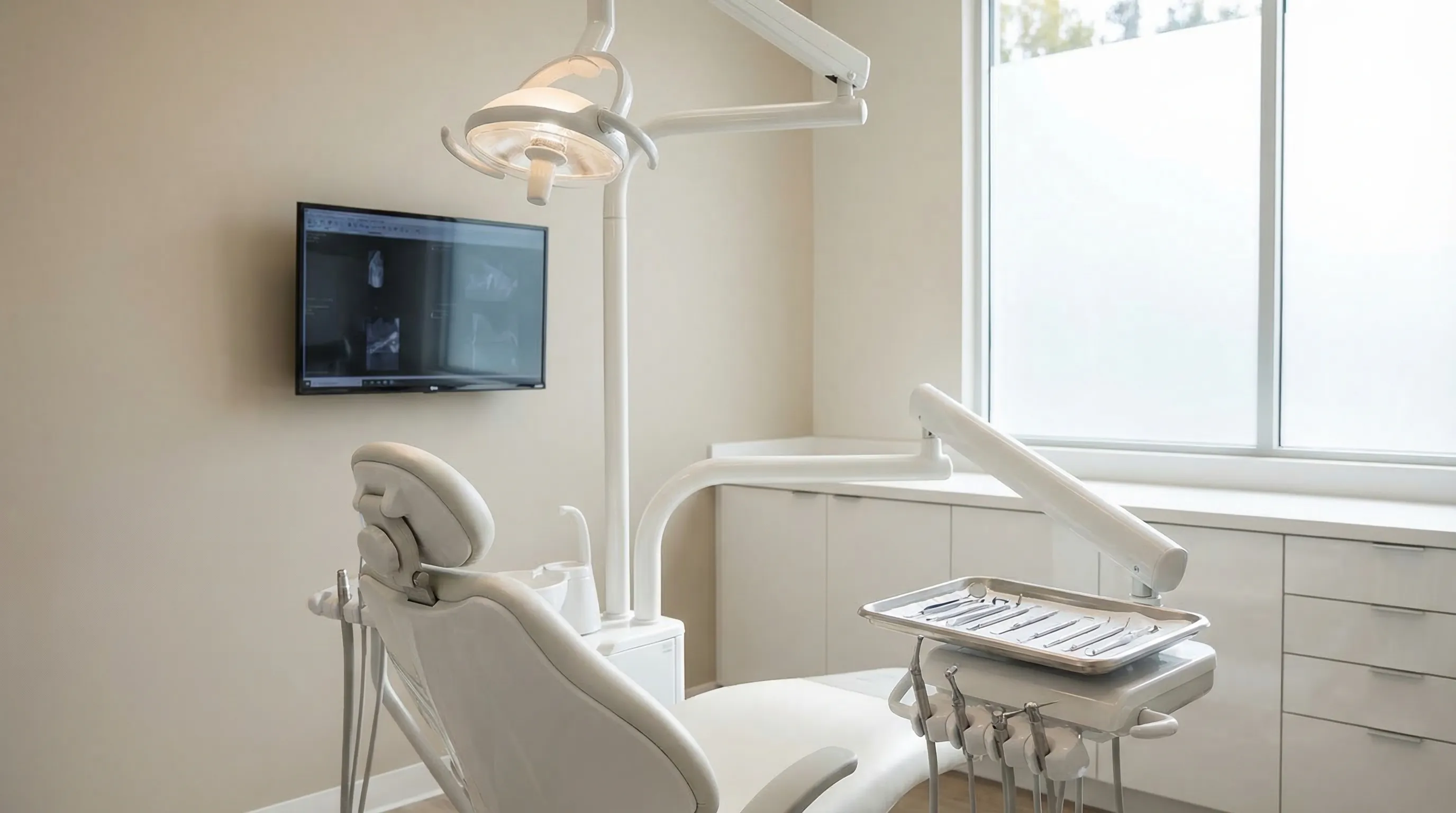 Professional dental treatment room for dental services in Bakersfield, CA