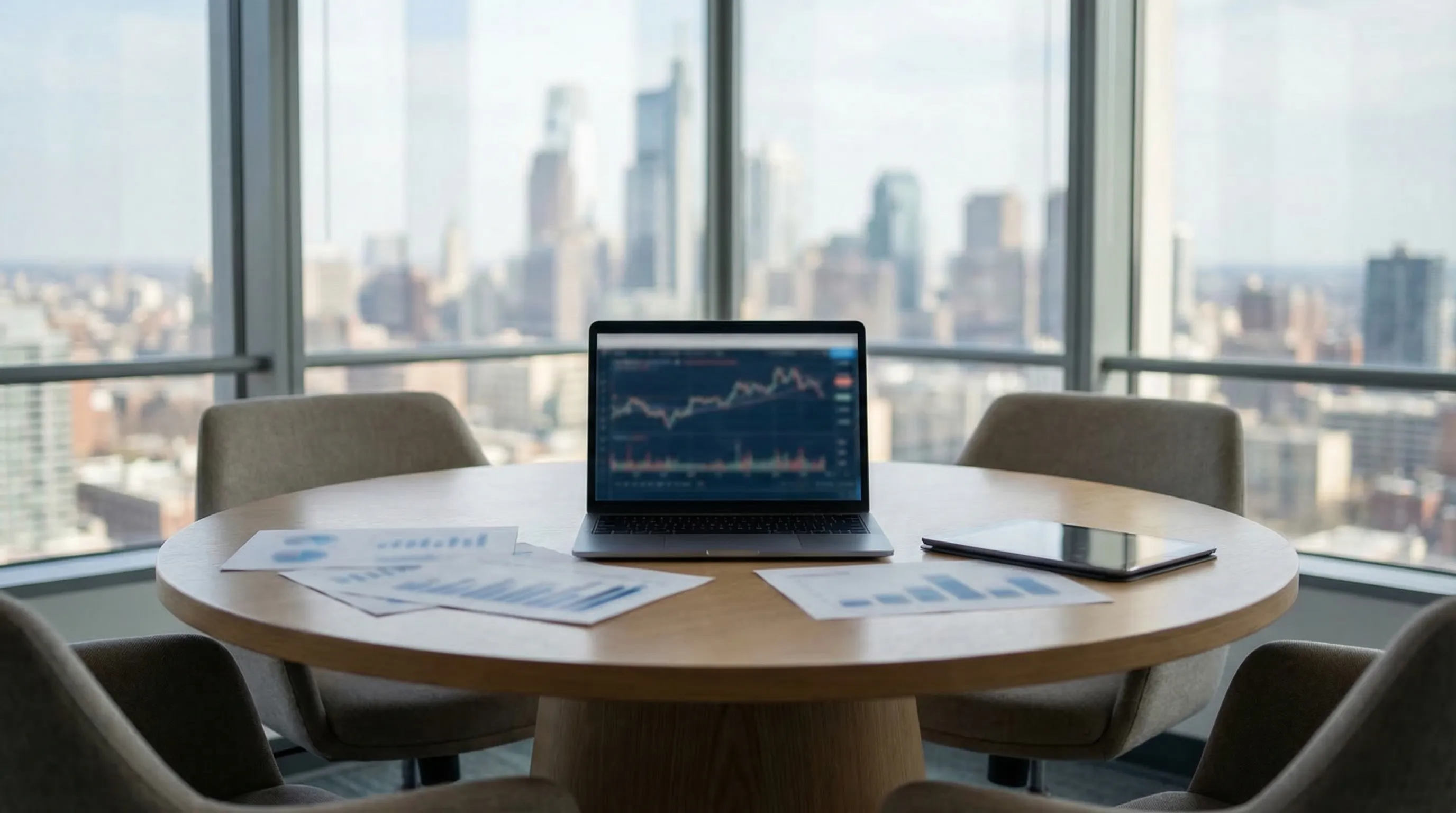 Financial advisor meeting with client in Philadelphia Center City office for financial services PPC in Philadelphia PA