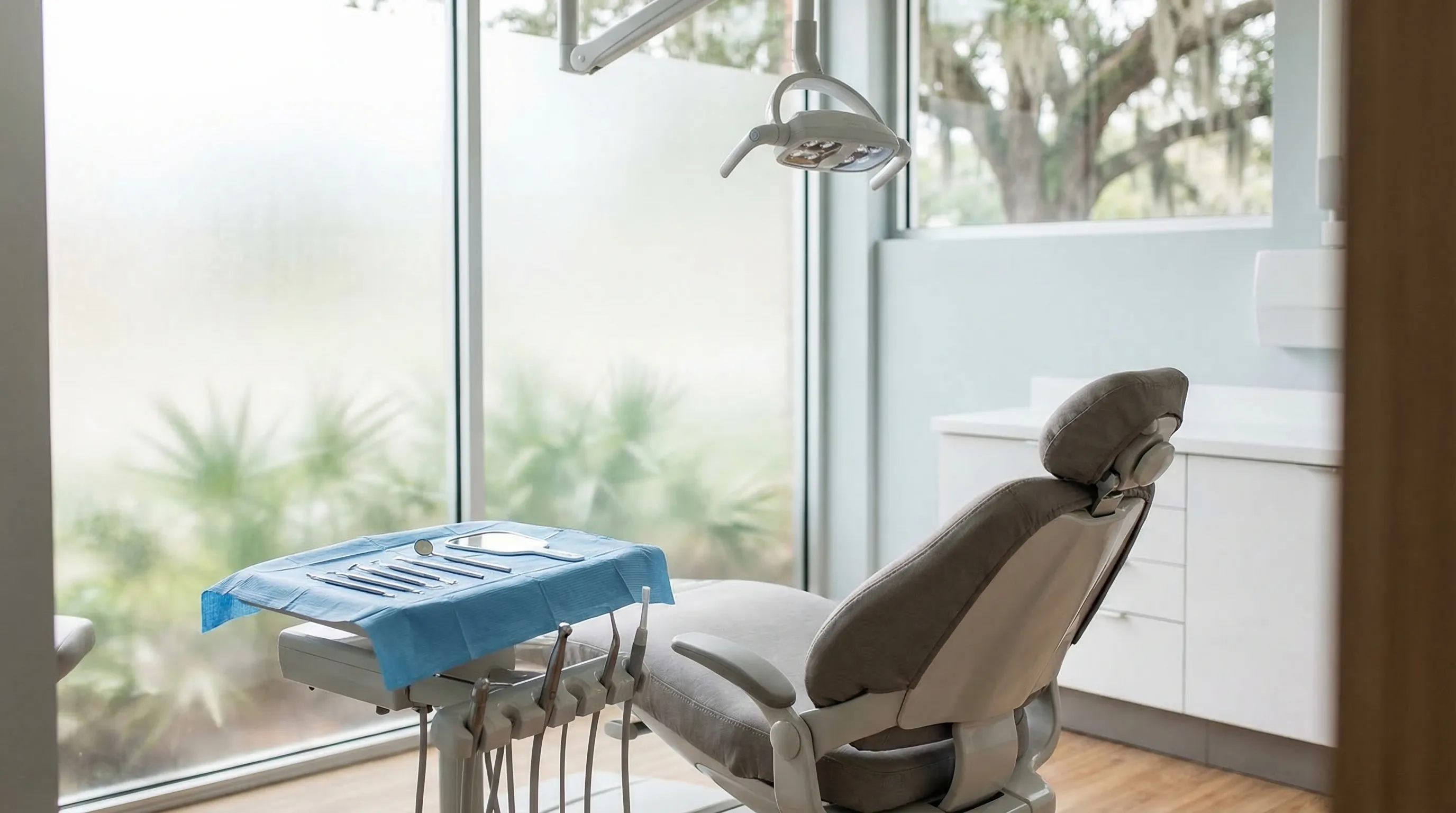 Modern dental practice reception area with professional staff and clean clinical environment in Baton Rouge, LA