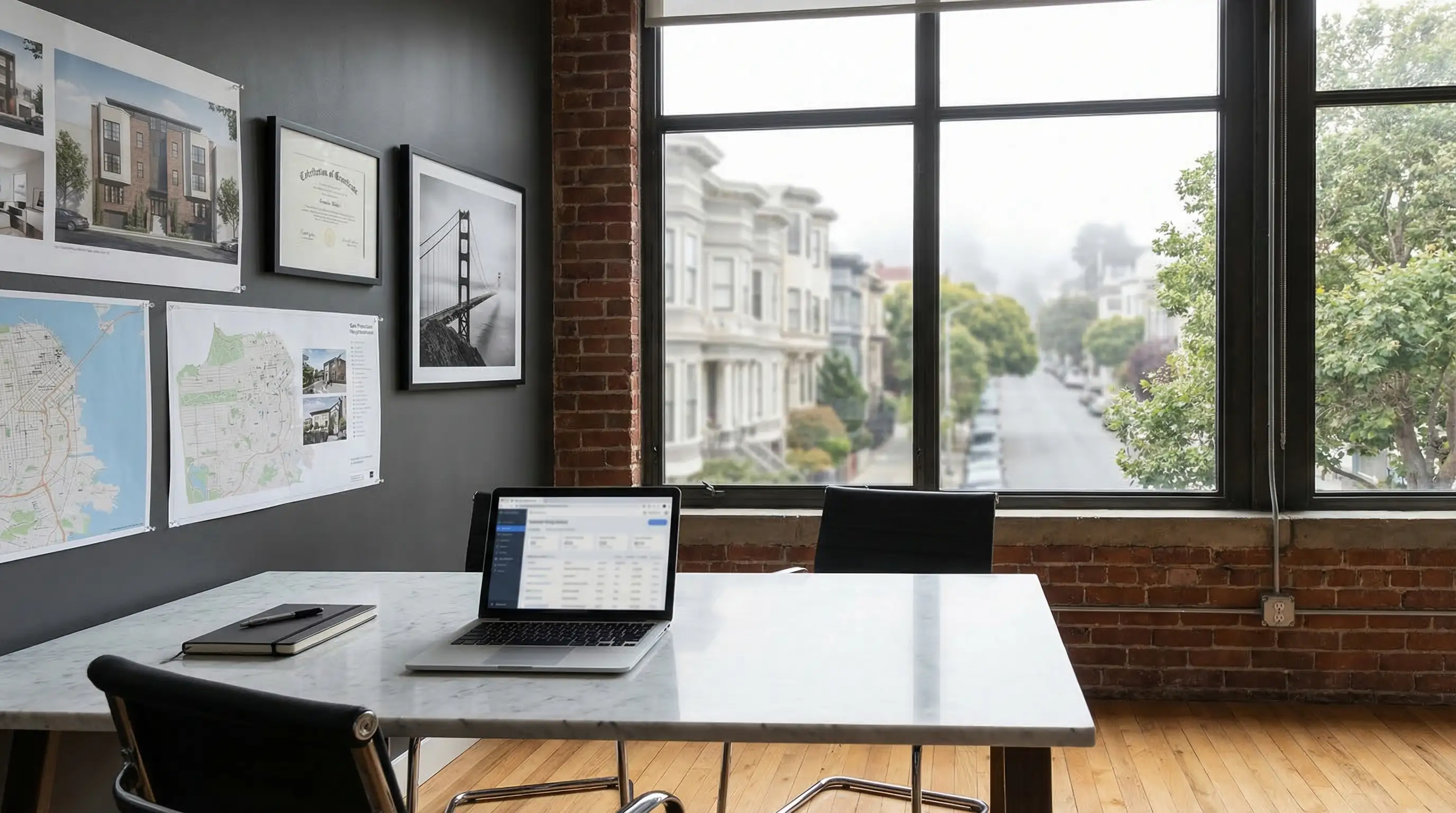 Professional real estate agent consultation in a San Francisco boutique brokerage office for real estate PPC services in San Francisco, CA