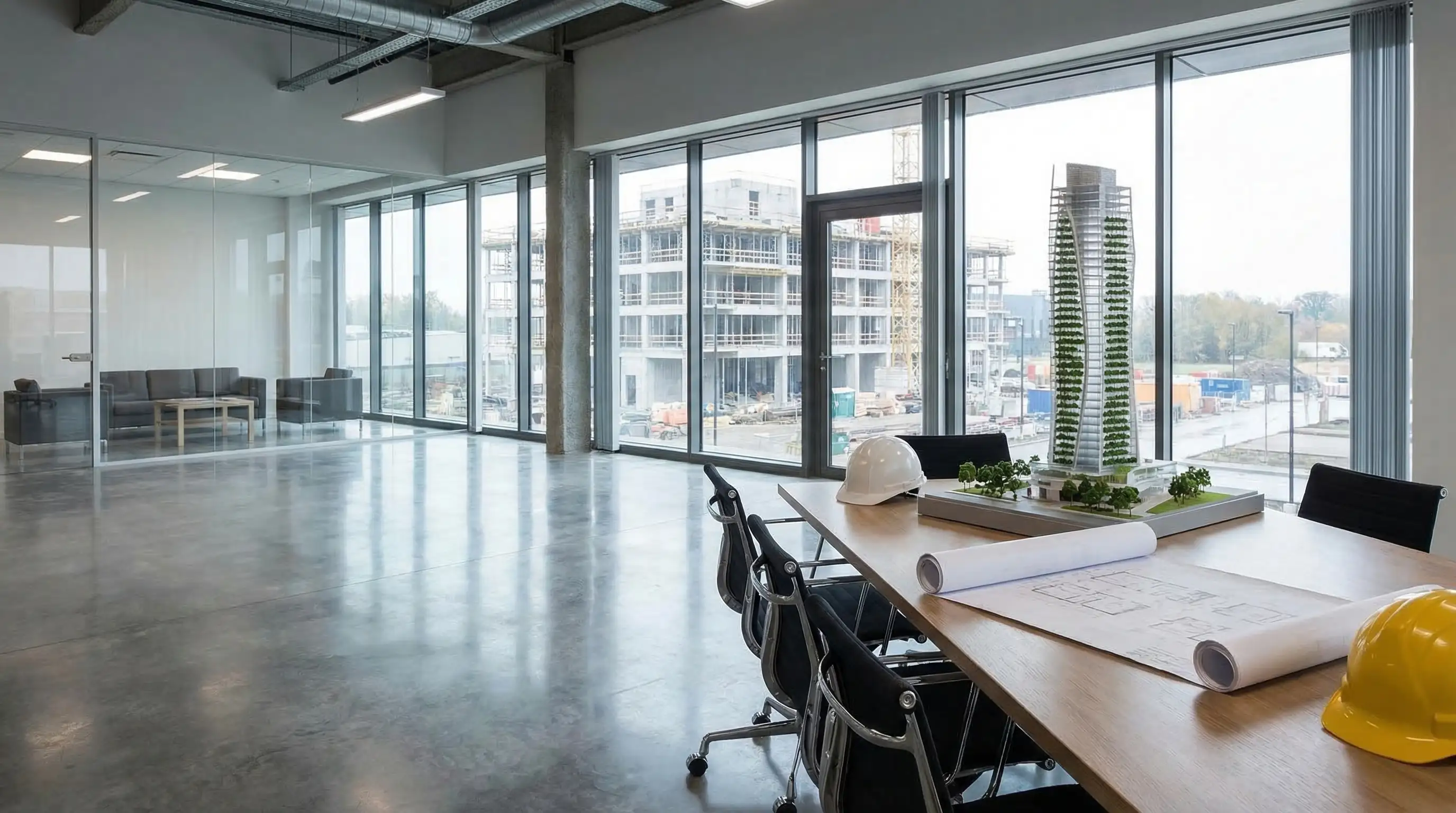 San Francisco Victorian home exterior mid-renovation with scaffold and construction crew, colorful Edwardian facade, SF neighborhood street visible in background