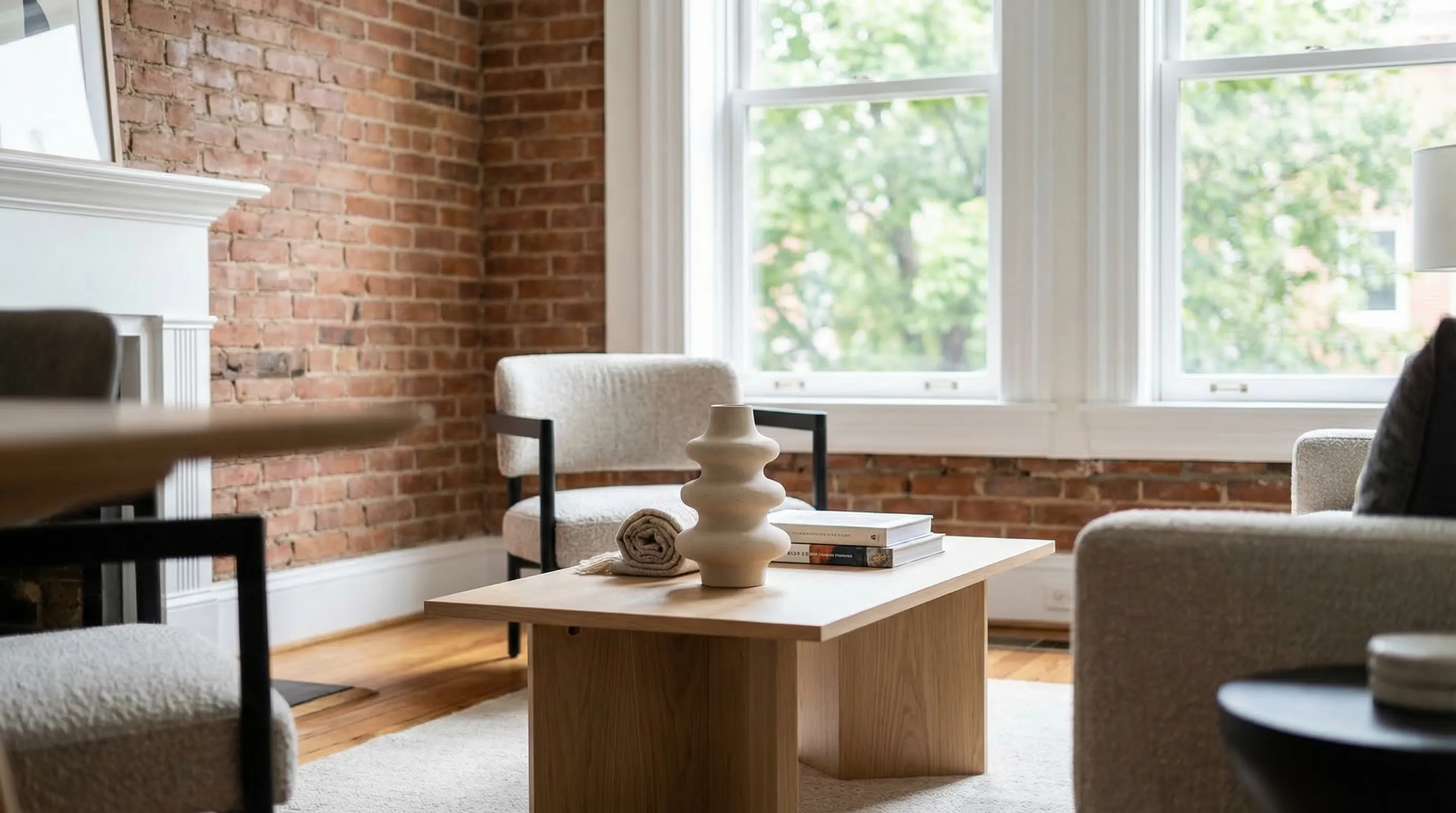 Professional real estate agent showing a Capitol Hill rowhouse property in Washington, DC