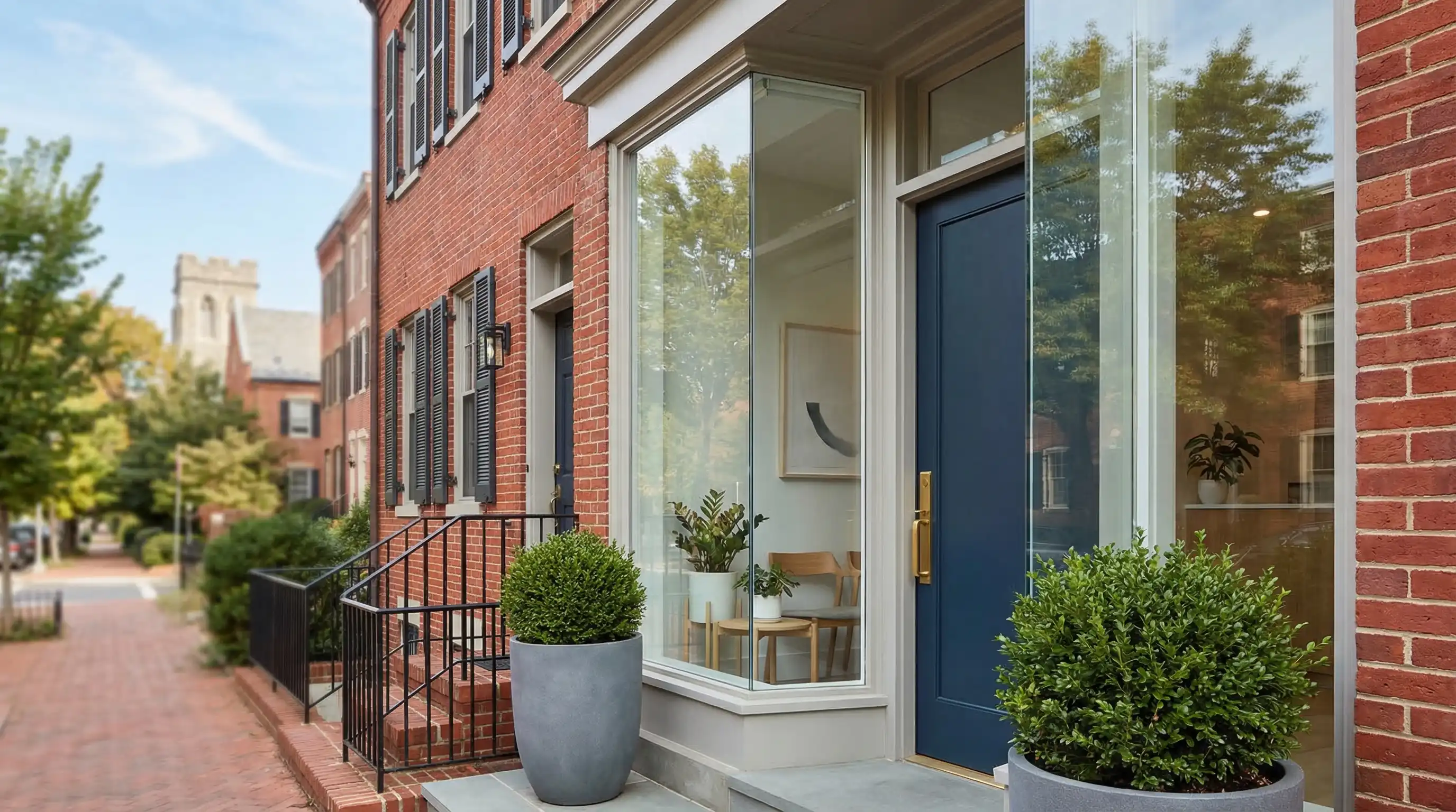 Modern dental office interior in Washington DC with professional treatment room and independent practice branding