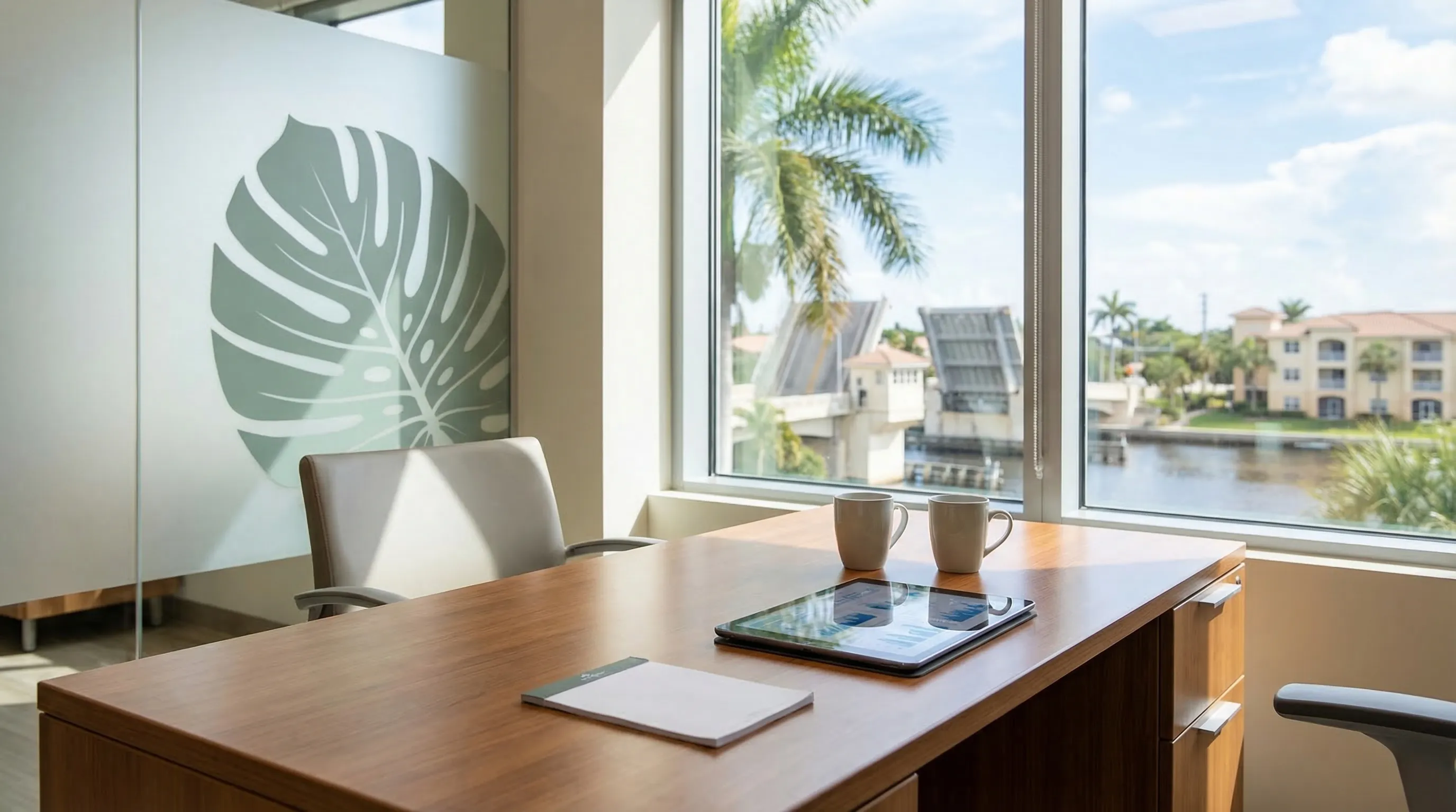 Healthcare professional consulting with a patient in a modern West Palm Beach medical clinic, FL