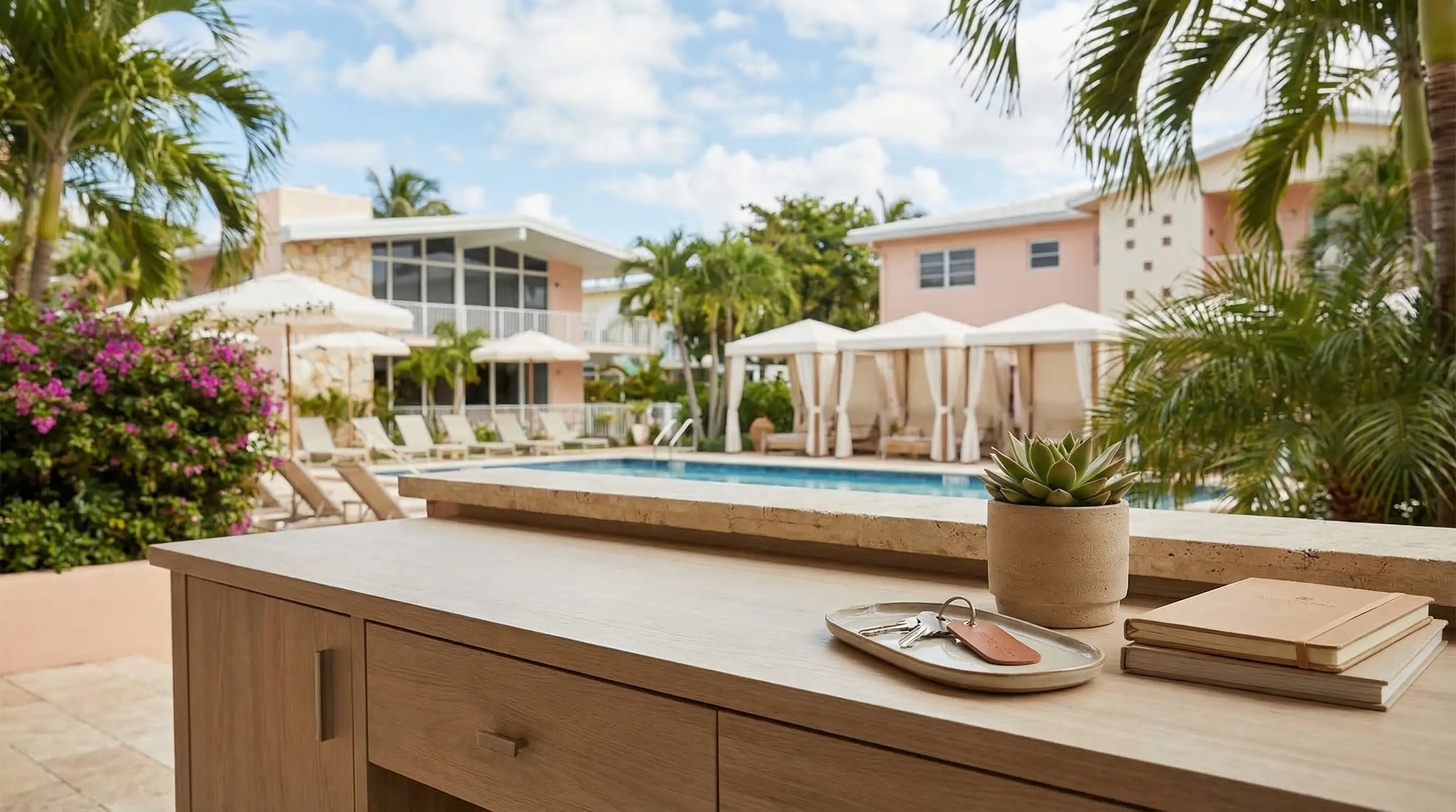 Aerial view of Fort Lauderdale Beach at golden hour with Atlantic Ocean, A1A promenade, and city skyline