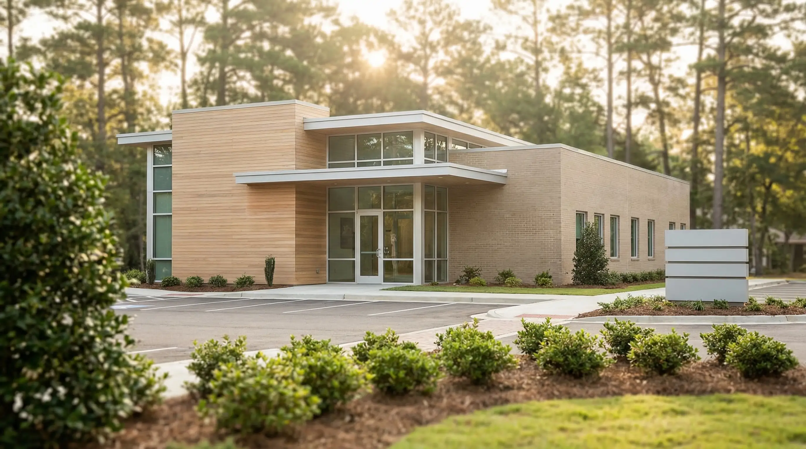 Professional physician consulting with a patient family at a private medical practice in Augusta, GA Medical District