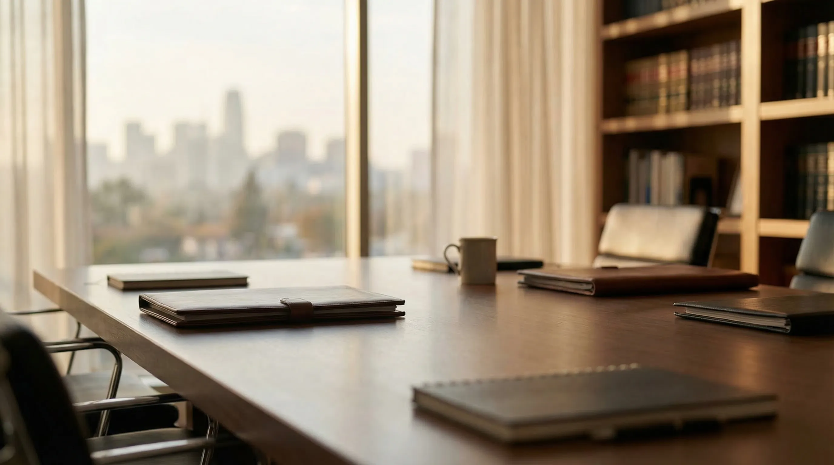 Professional attorney consulting with a military couple at a law office in Augusta, GA, reviewing legal documents